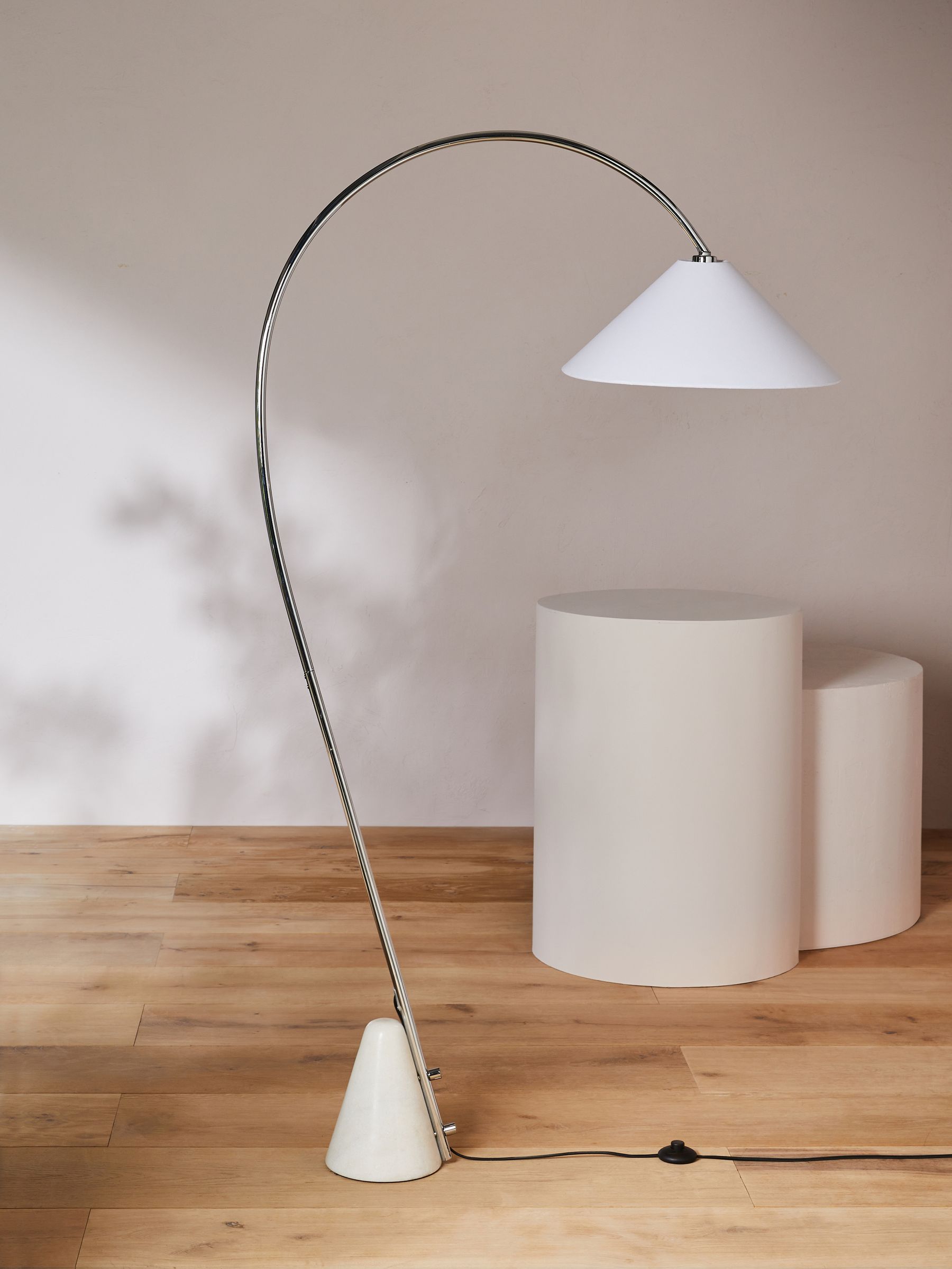 Mason Marble Arch Floor Lamp in Chrome Made