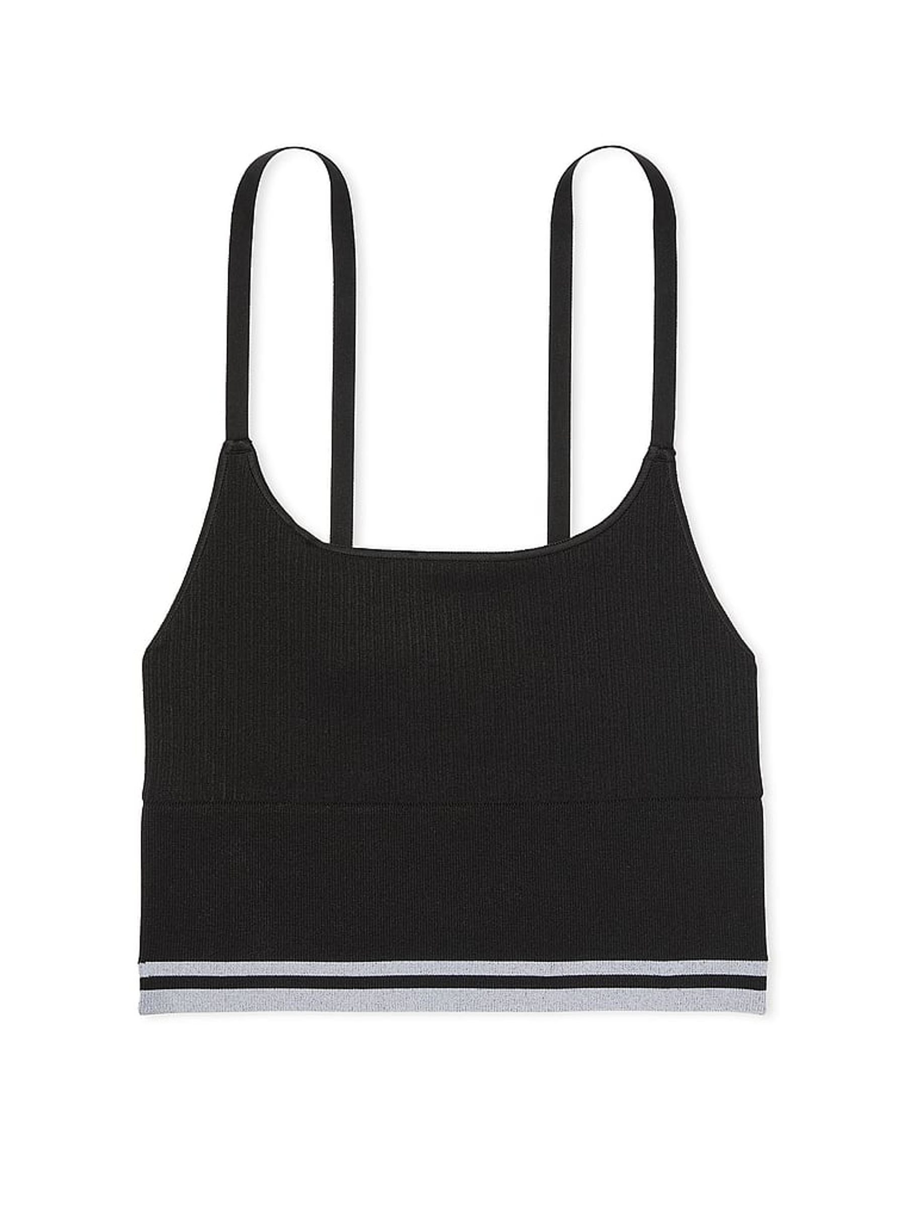 Black Seamless Longline Scoop Sports Bra Top Victoria s Secret Ireland
