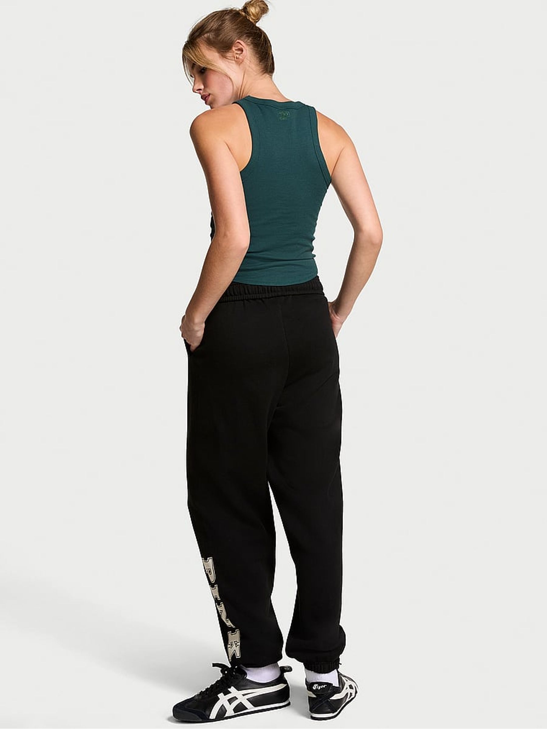 Buy Victoria s Secret Black Cuffed Fleece Jogger from the Victoria s Secret UK online shop