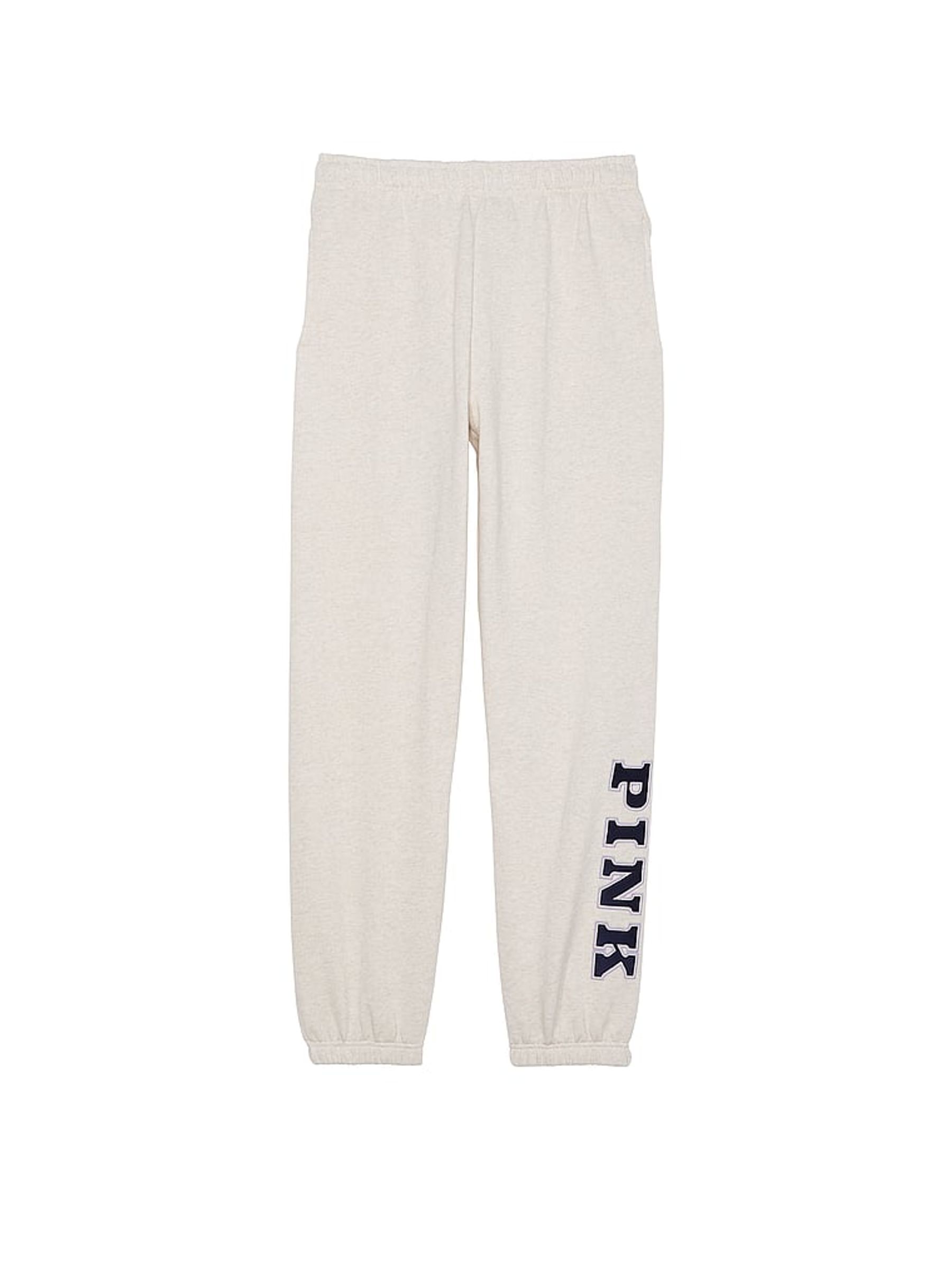 Buy Victoria s Secret Heather Oatmeal Beige Cuffed Fleece Jogger from the Victoria s Secret UK online shop