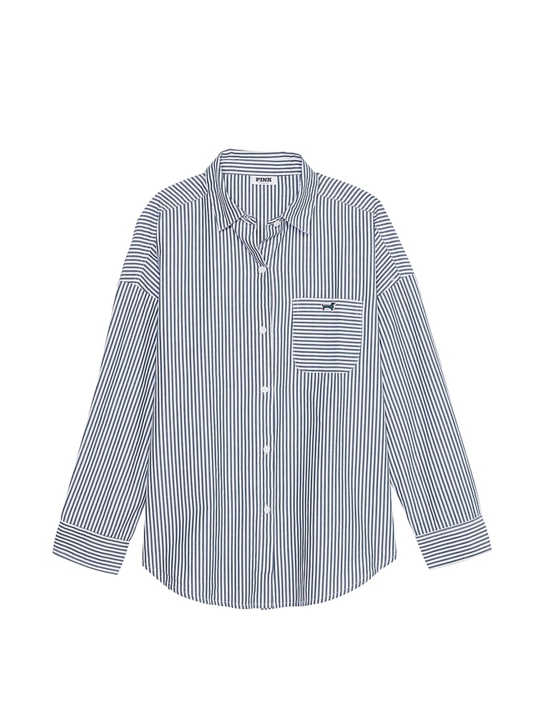Buy Victoria s Secret Green Forest Stripe Cotton Oversized Night Shirt from the Victoria s Secret UK online shop
