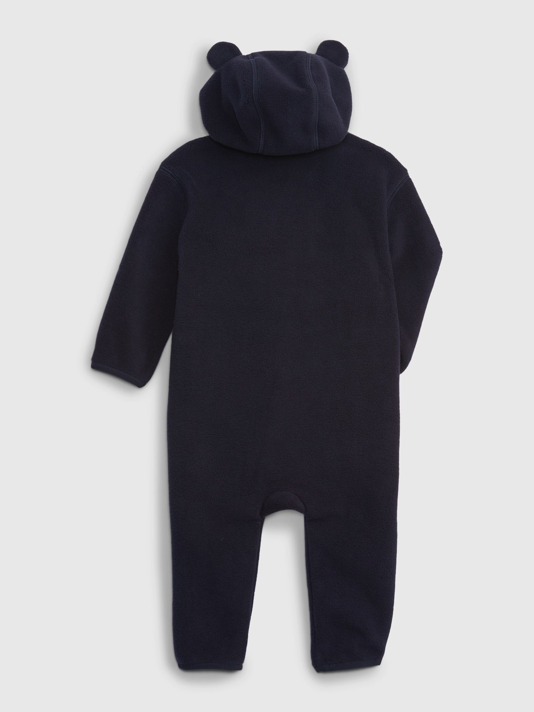 Buy Navy Logo Fleece Zip Hooded All in One Baby from the Gap online shop