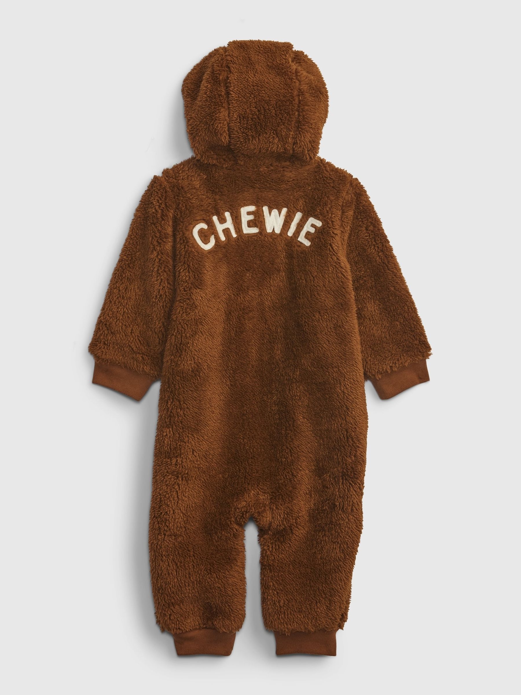 Brown Star Wars Chewie Sherpa Baby Sleepsuit