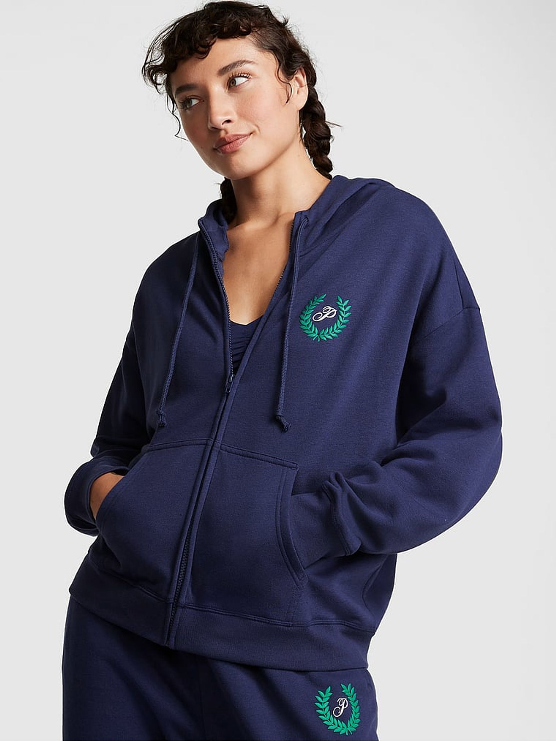 Buy Victoria s Secret Midnight Navy Blue Fleece Oversized Hoodie from the Victoria s Secret UK online shop