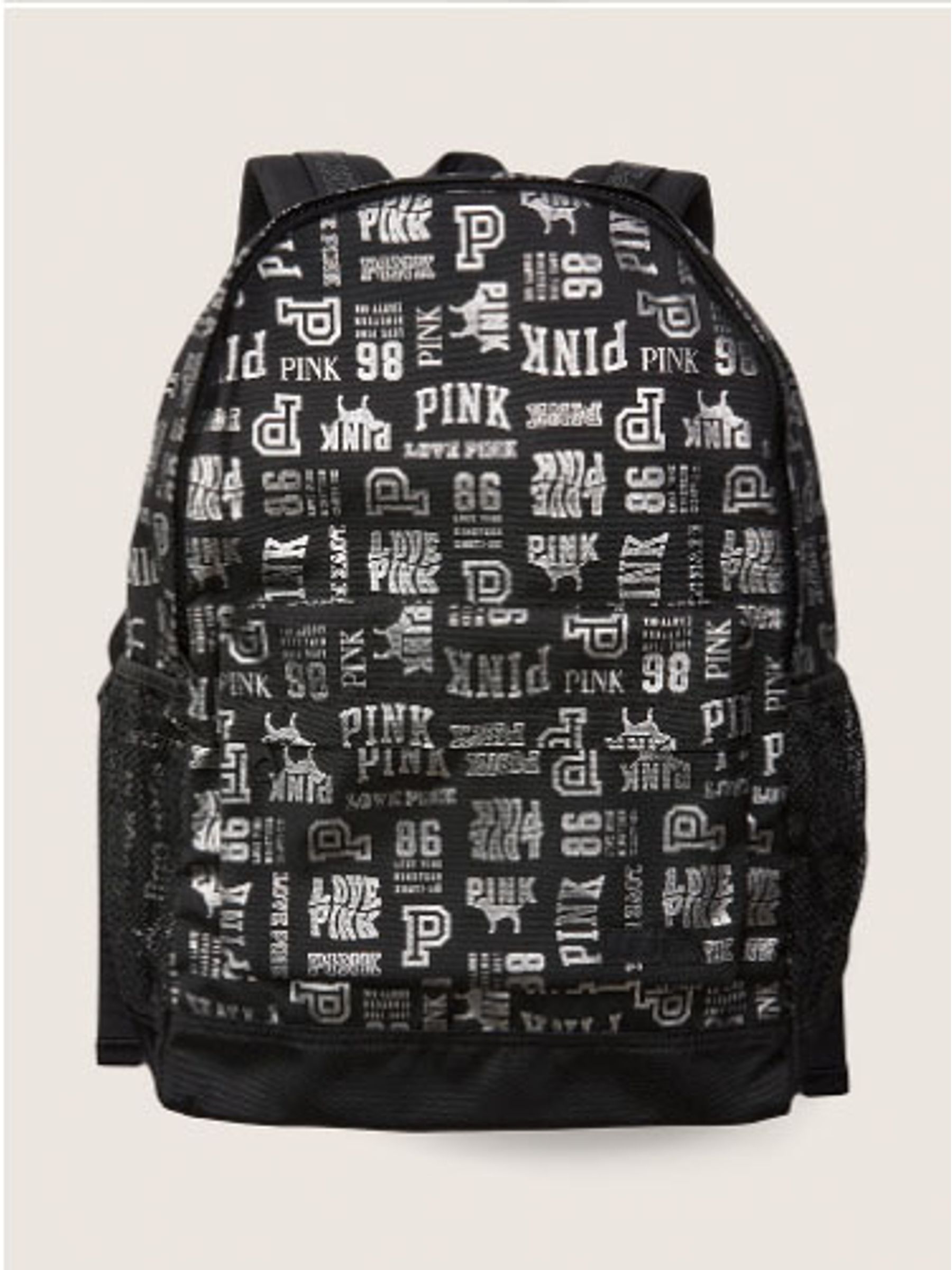Buy Victoria s Secret Pure Black Mixed Logo Classic Backpack from the Victoria s Secret UK online shop