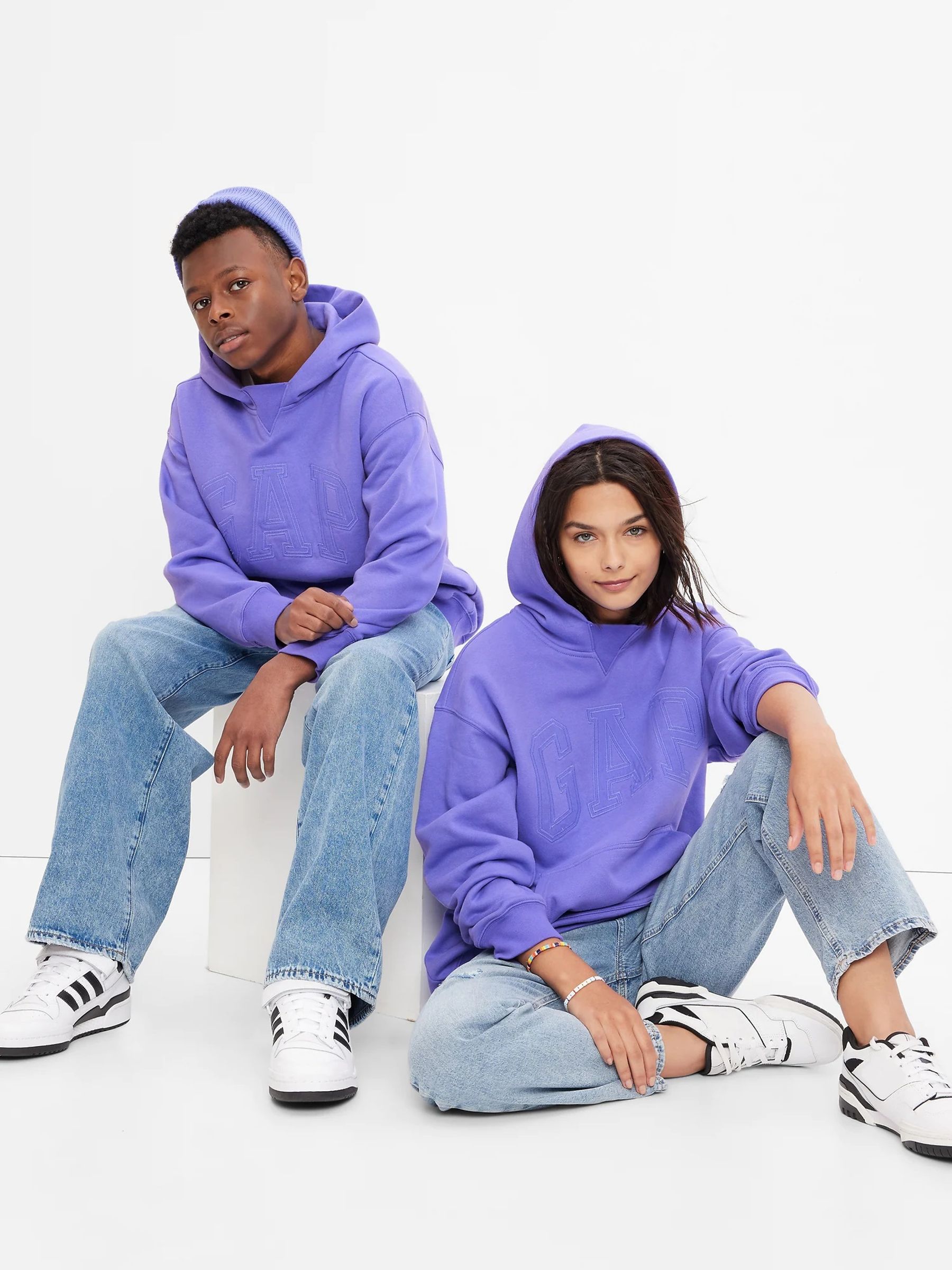Bright Purple Teen Logo Hoodie