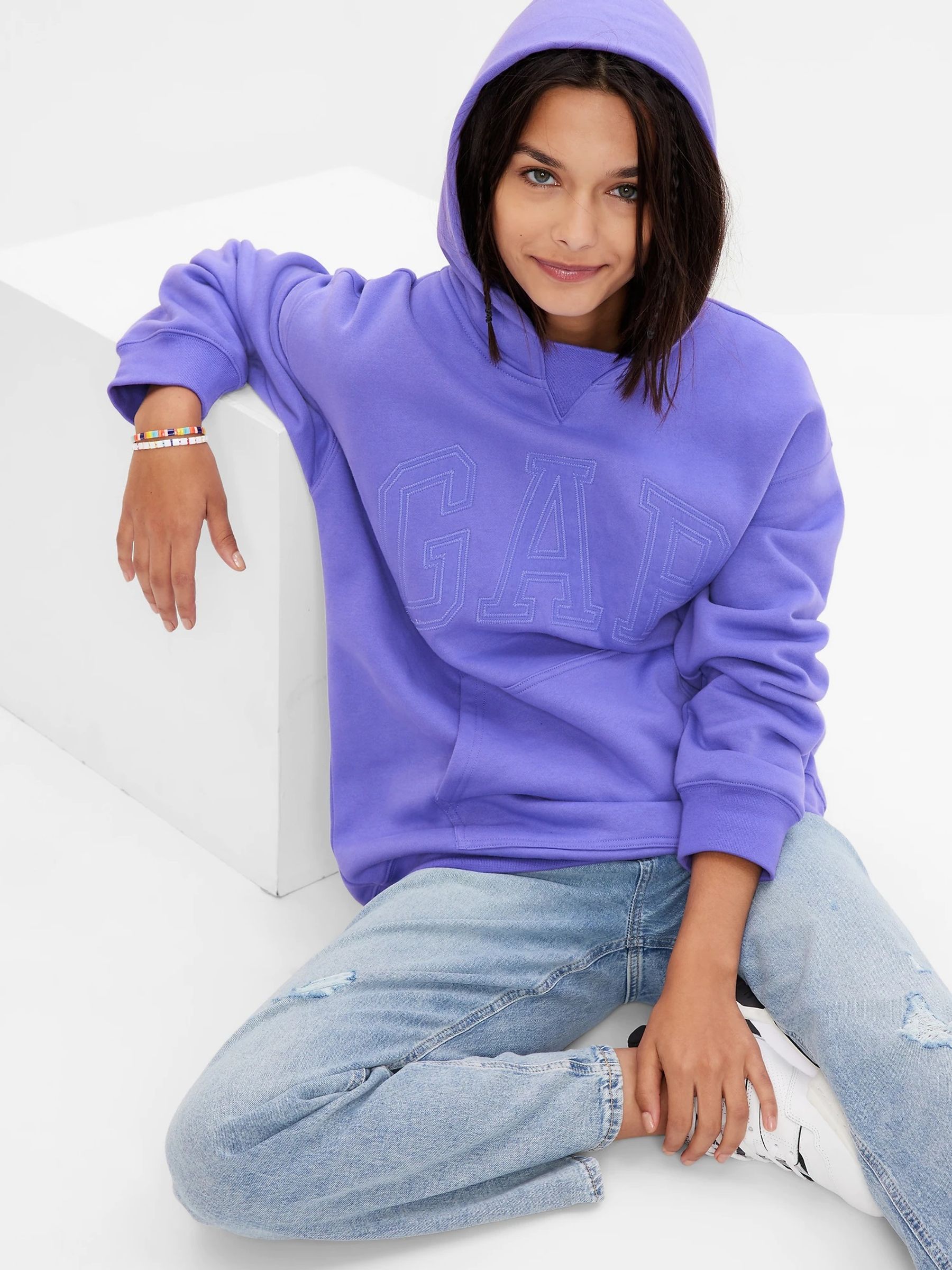 Bright purple hoodie online