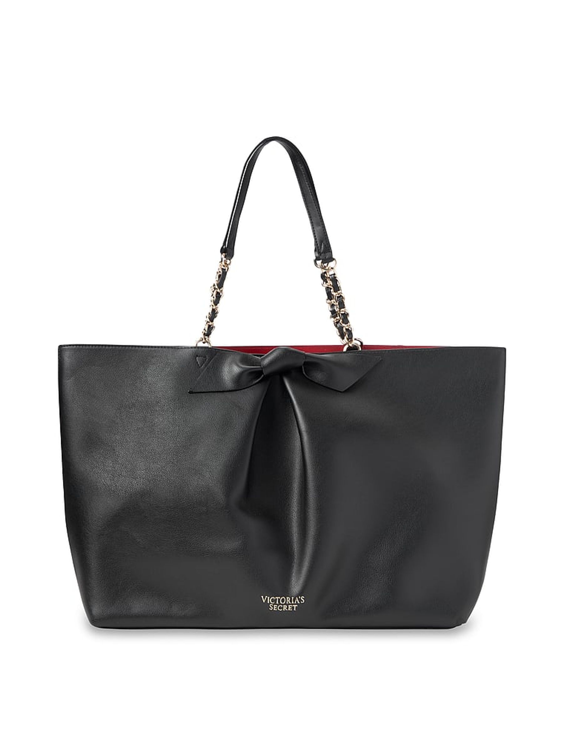 Victoria secret black leather bag hotsell