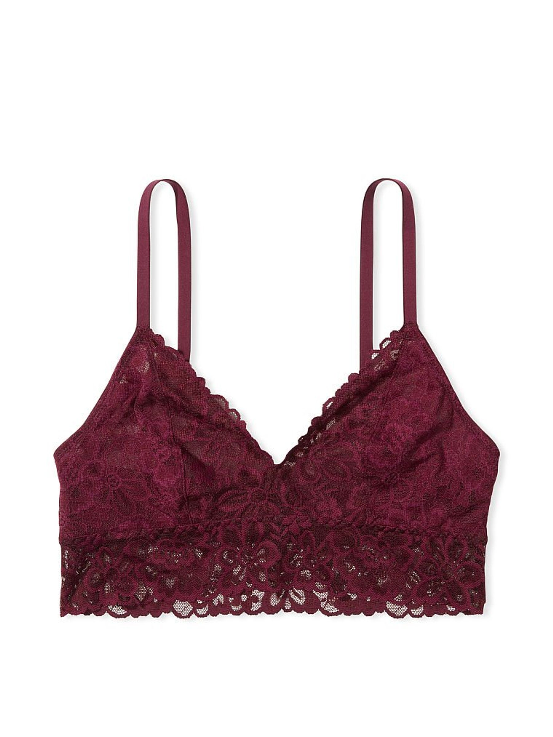 Burgundy Purple Lace Unlined Bralette Victoria s Secret Ireland
