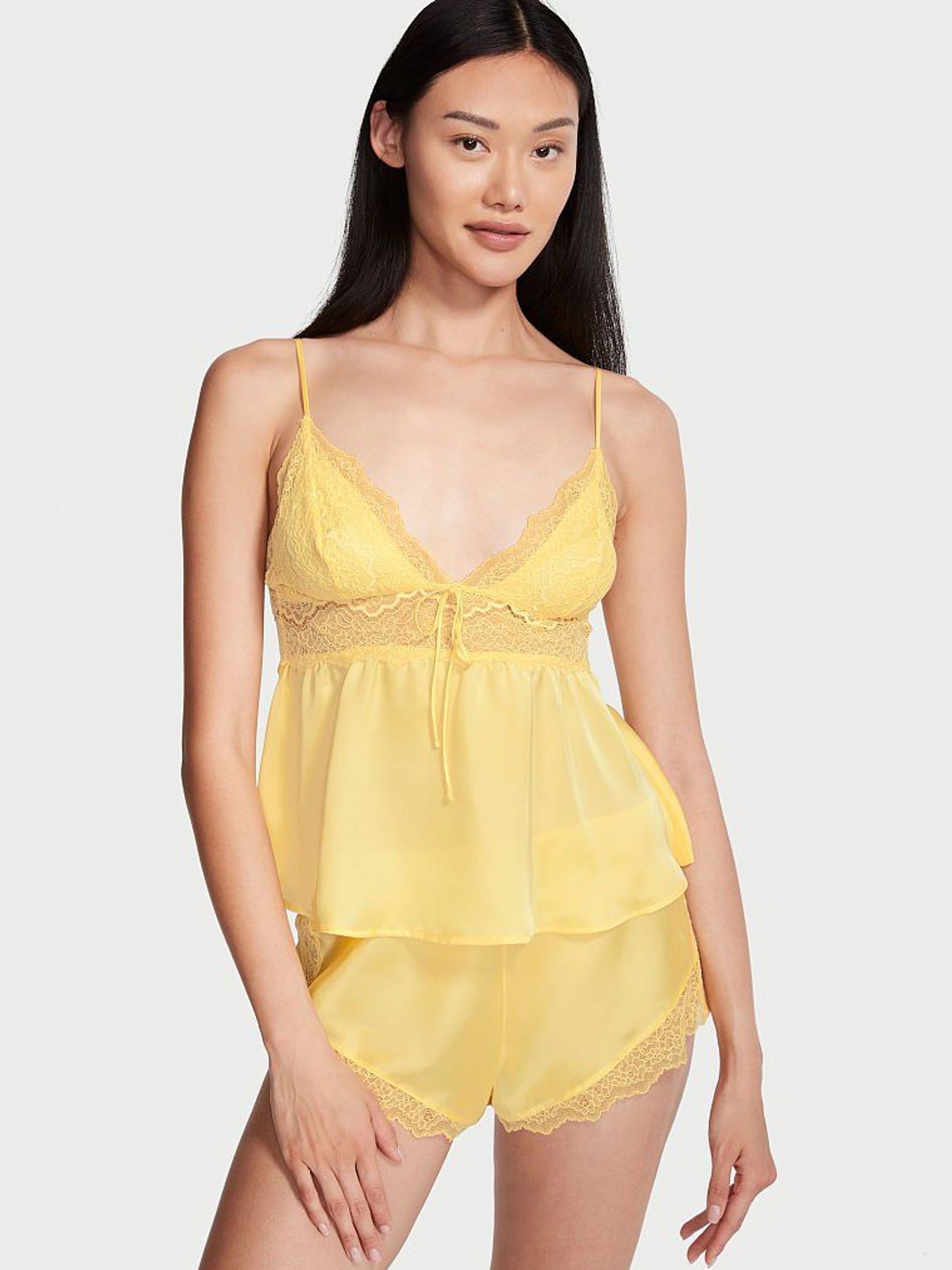 Yellow satin cami new arrivals