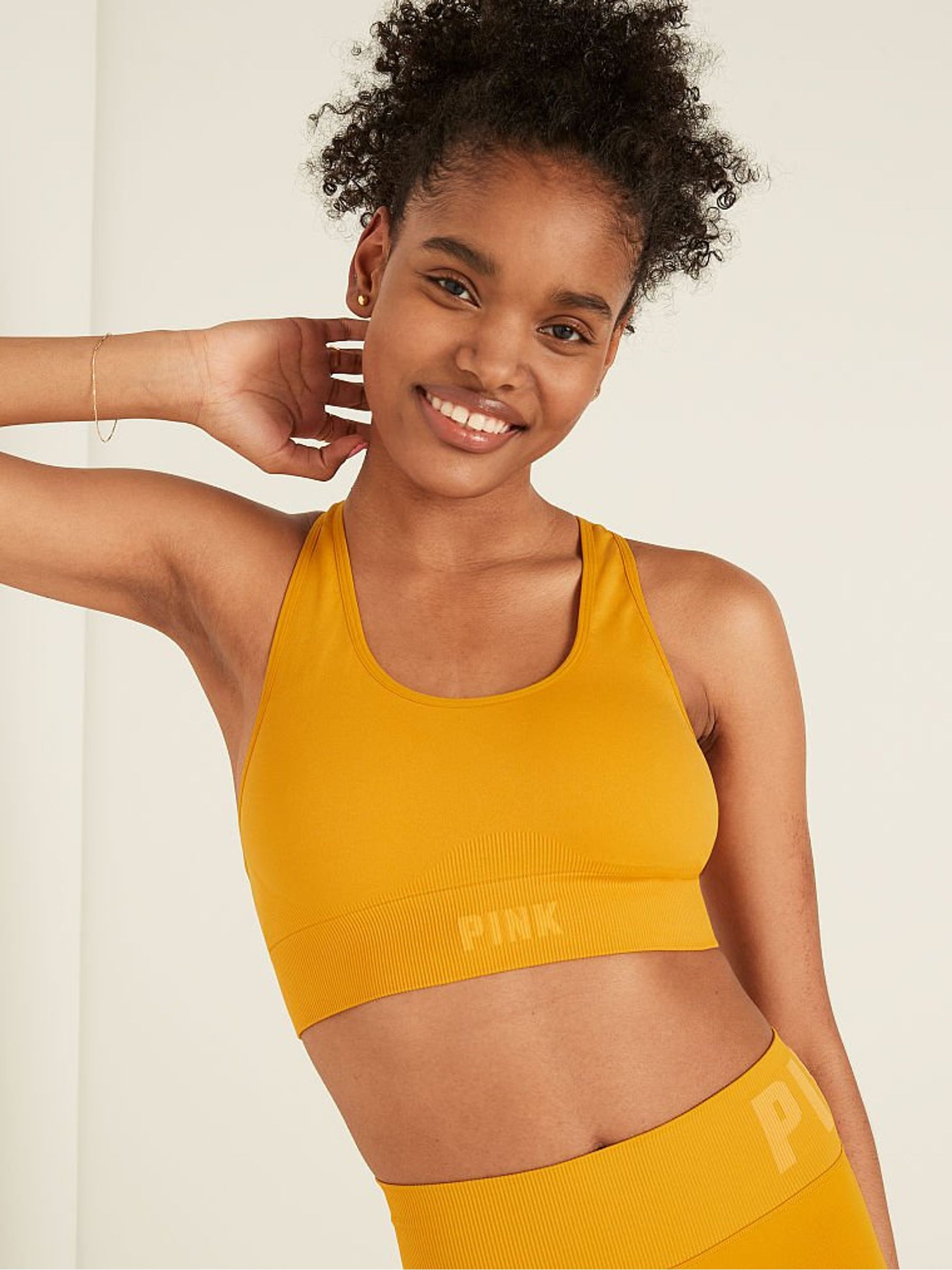Mustard yellow sports bra discount