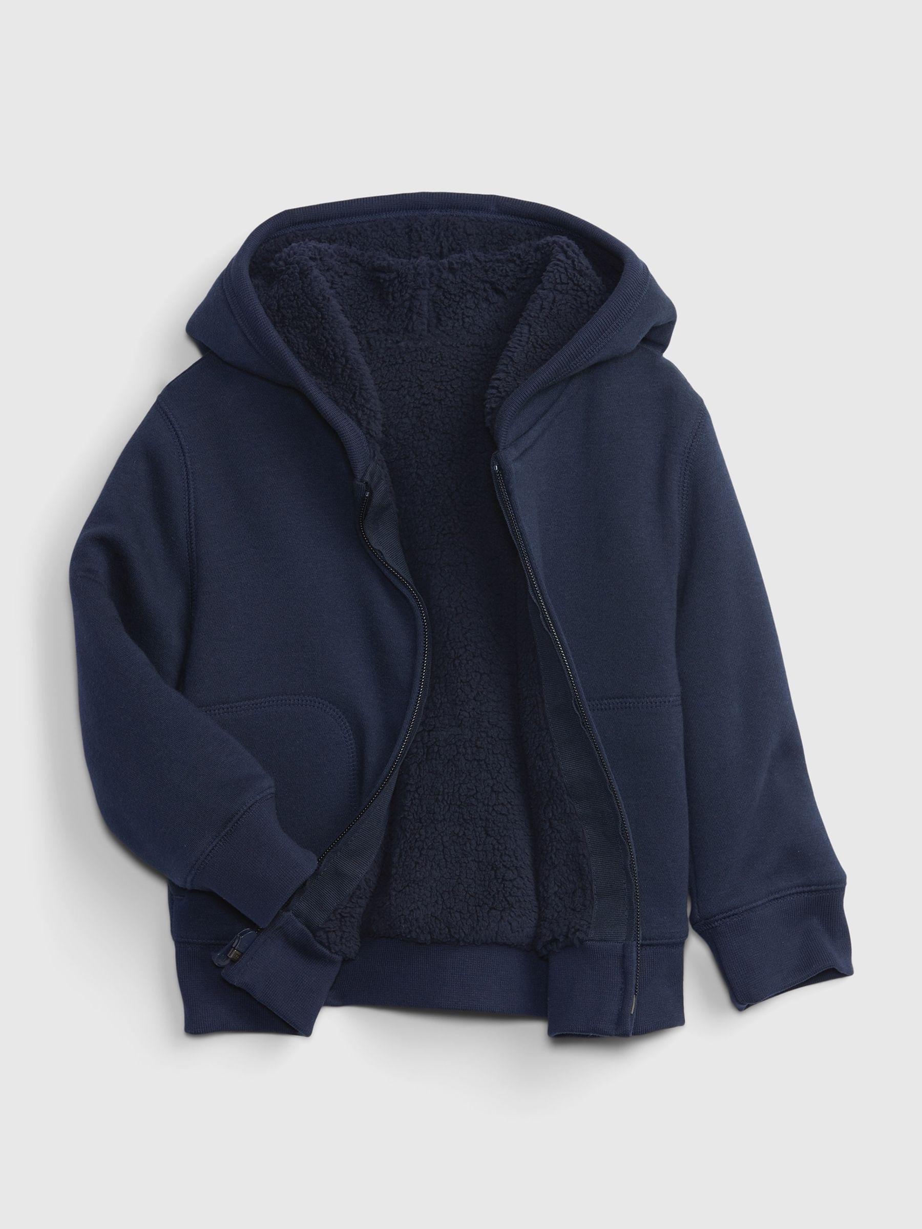 Lined sweatshirt jacket best sale