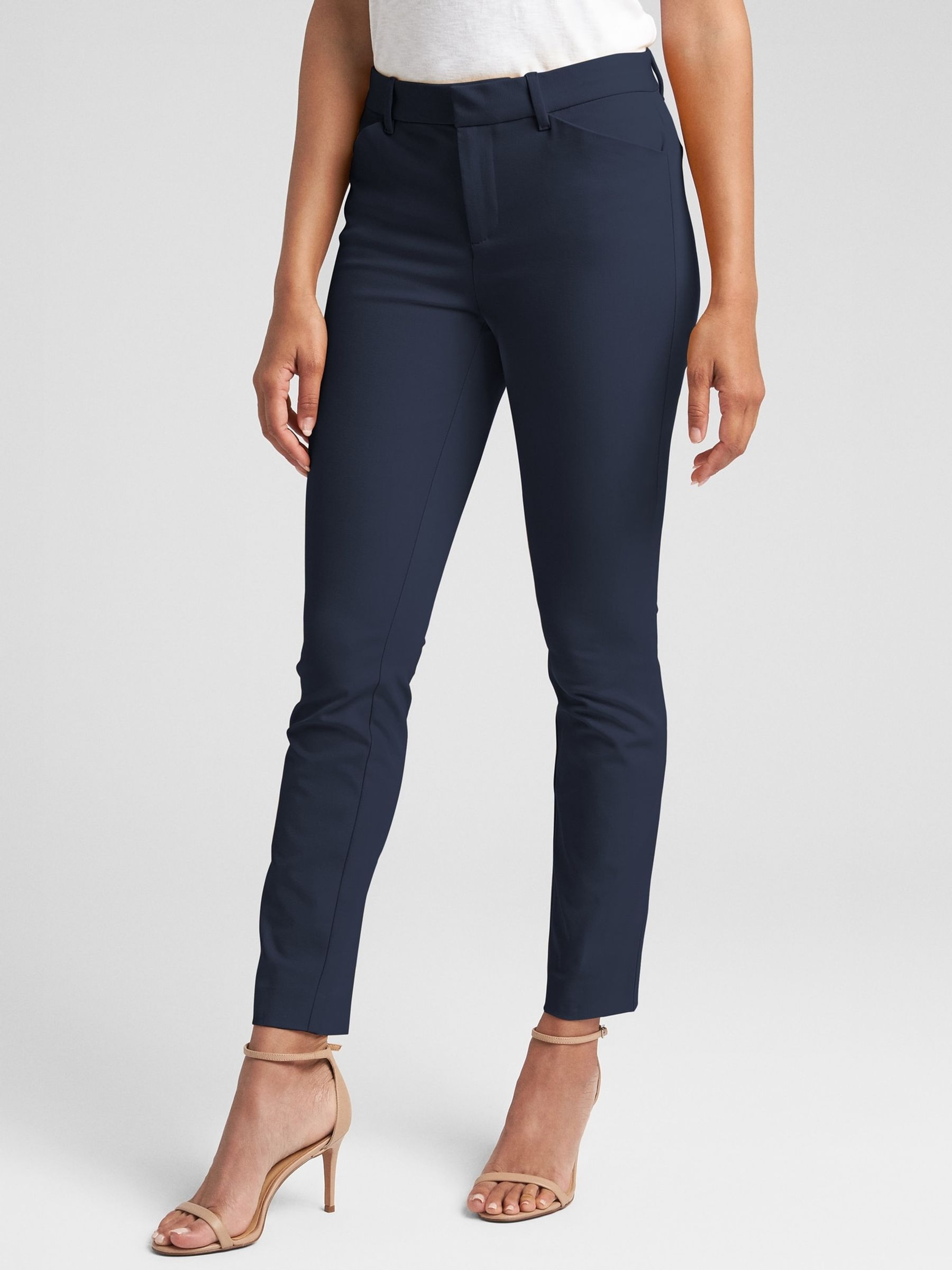 Skinny Ankle Trousers in Bi Stretch