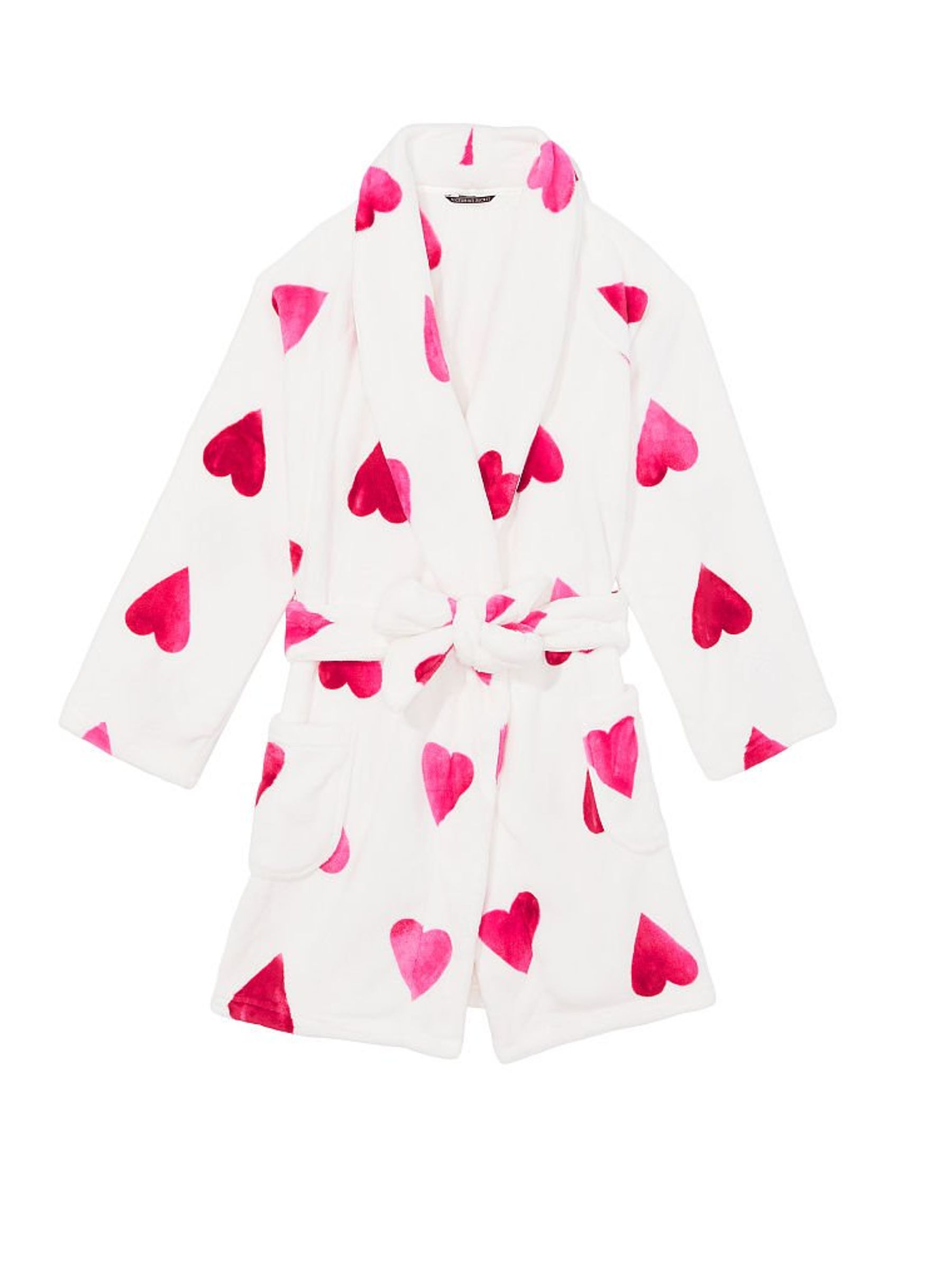 Buy Victoria s Secret Pink Pop Heart Cosy Short Dressing Gown from the Victoria s Secret UK online shop