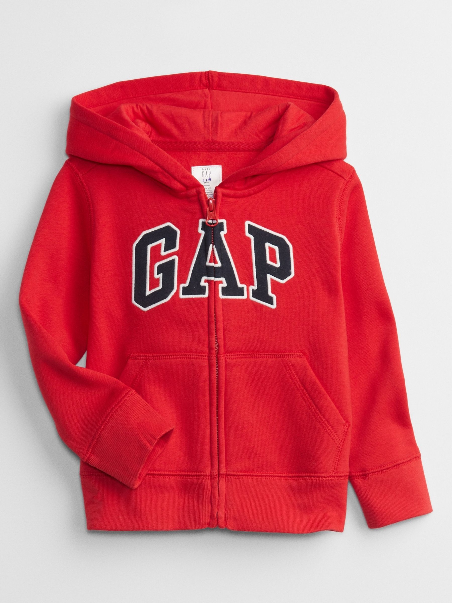 Buy Red Logo Zip Up Hoodie from the Gap online shop