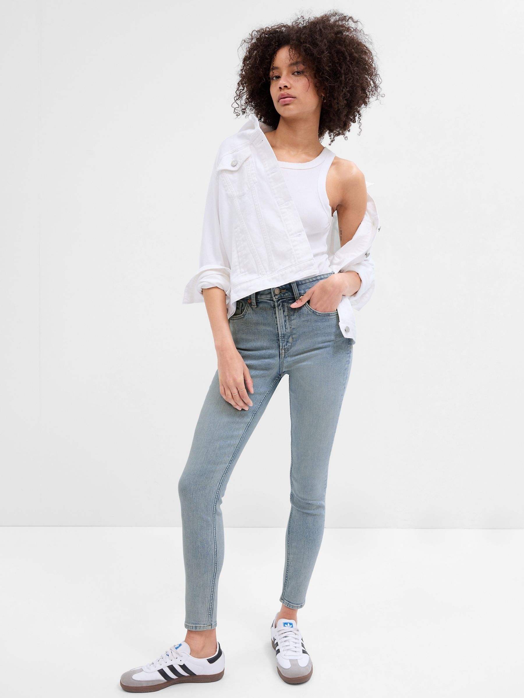 Super skinny high jeggings top