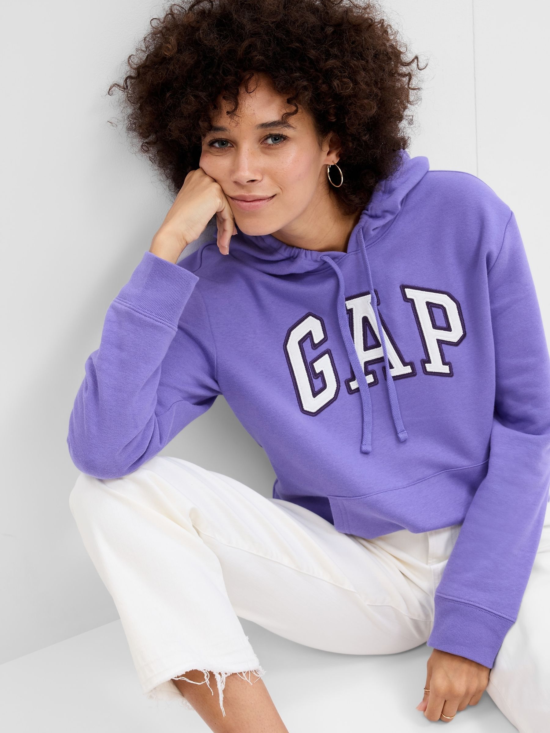 Purple Arch Logo Fleece Hoodie