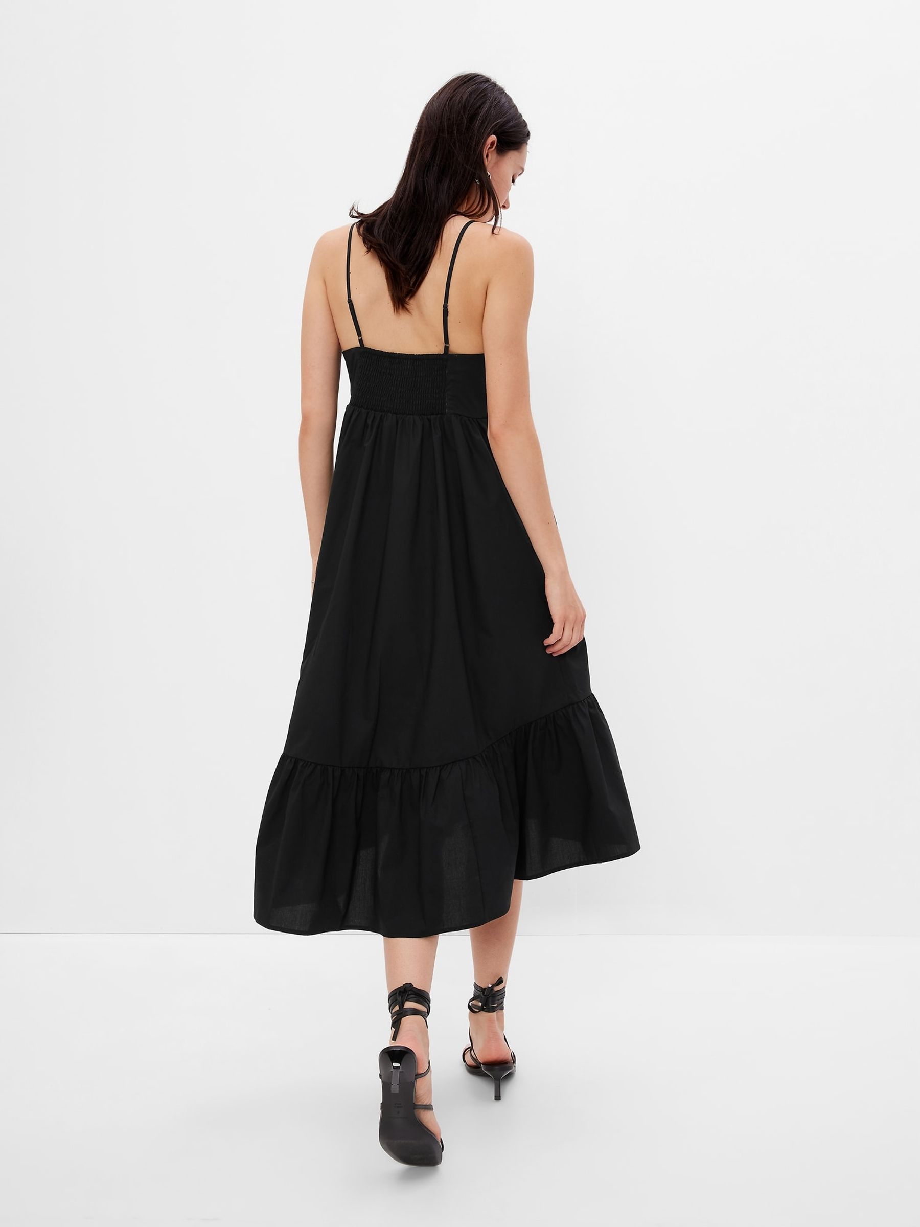 Deep V-Neck Cami Midi Dress - Image 2 of 5