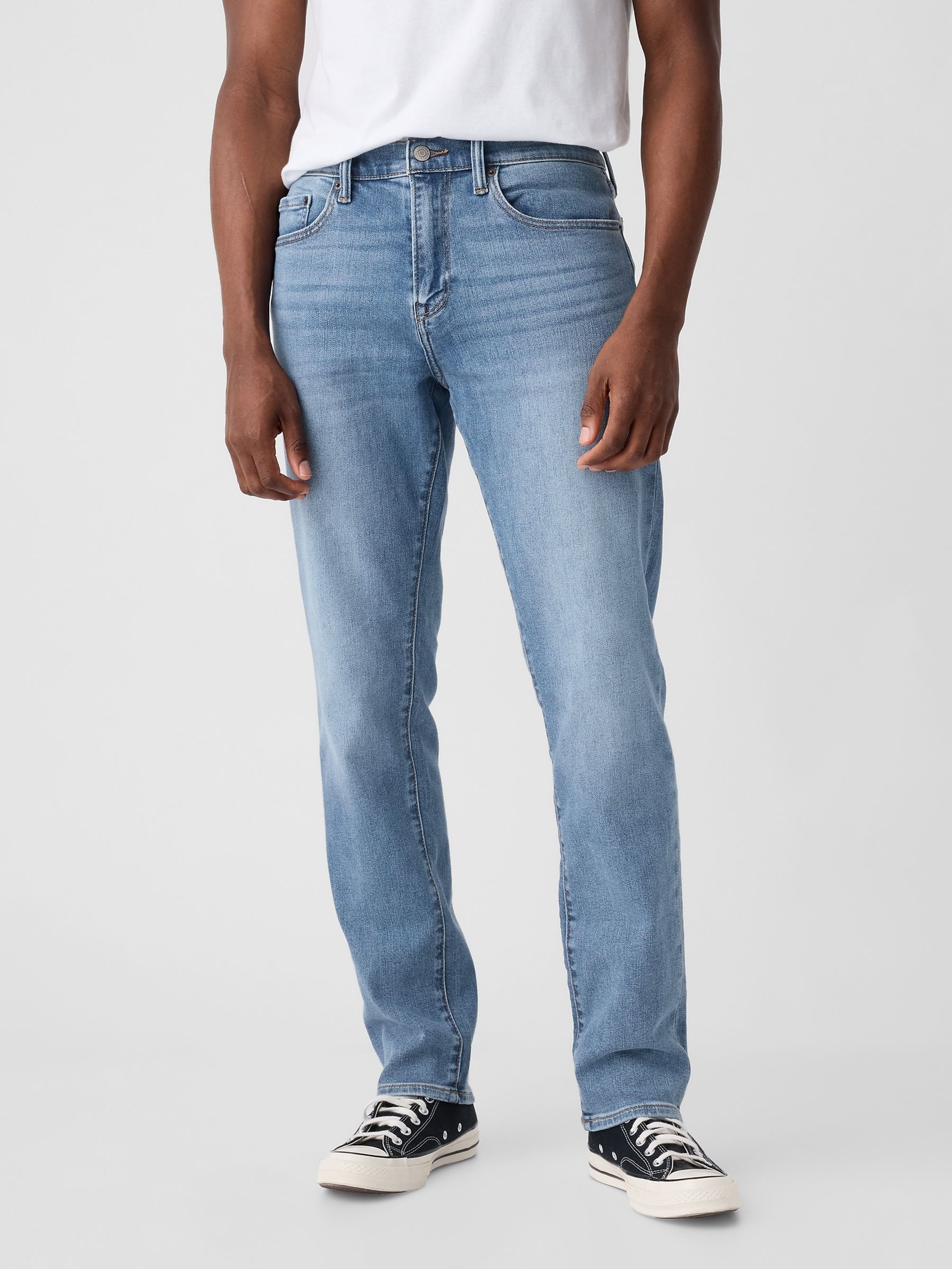 Mid Indigo Blue Slim Fit Comfort Stretch Soft Jeans