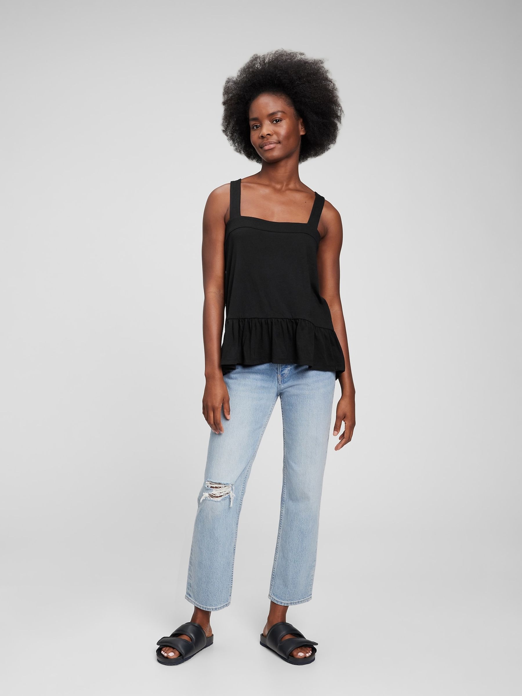 Peplum tops with jeans deals
