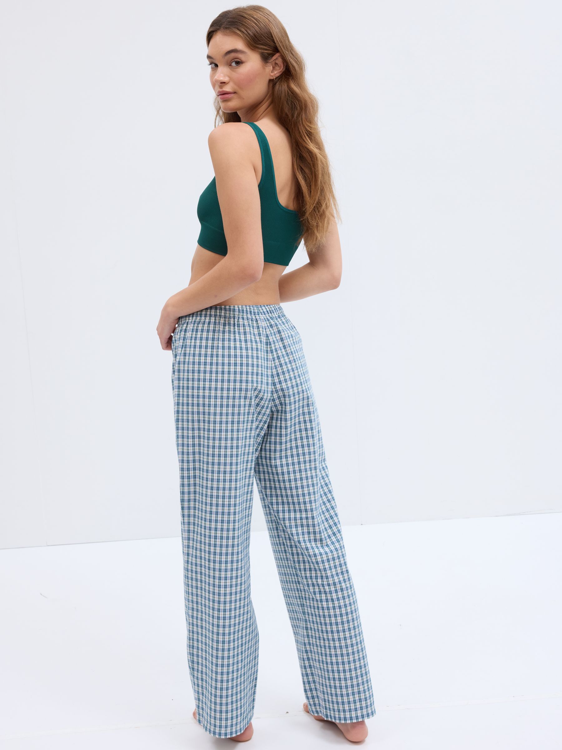 Buy Blue Tartan Pyjama Trousers from the Gap online shop
