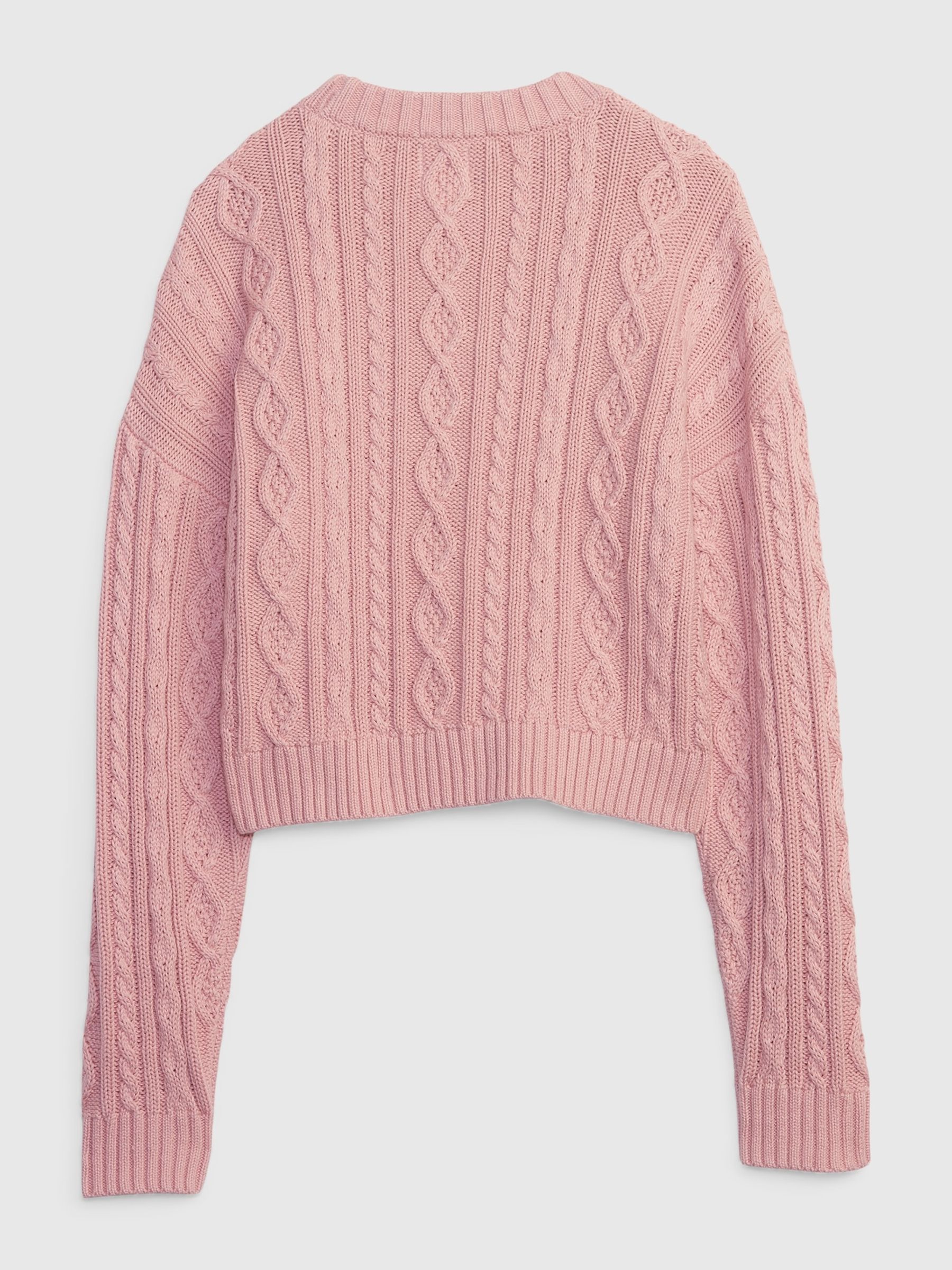 Pink cropped knitted jumper new arrivals