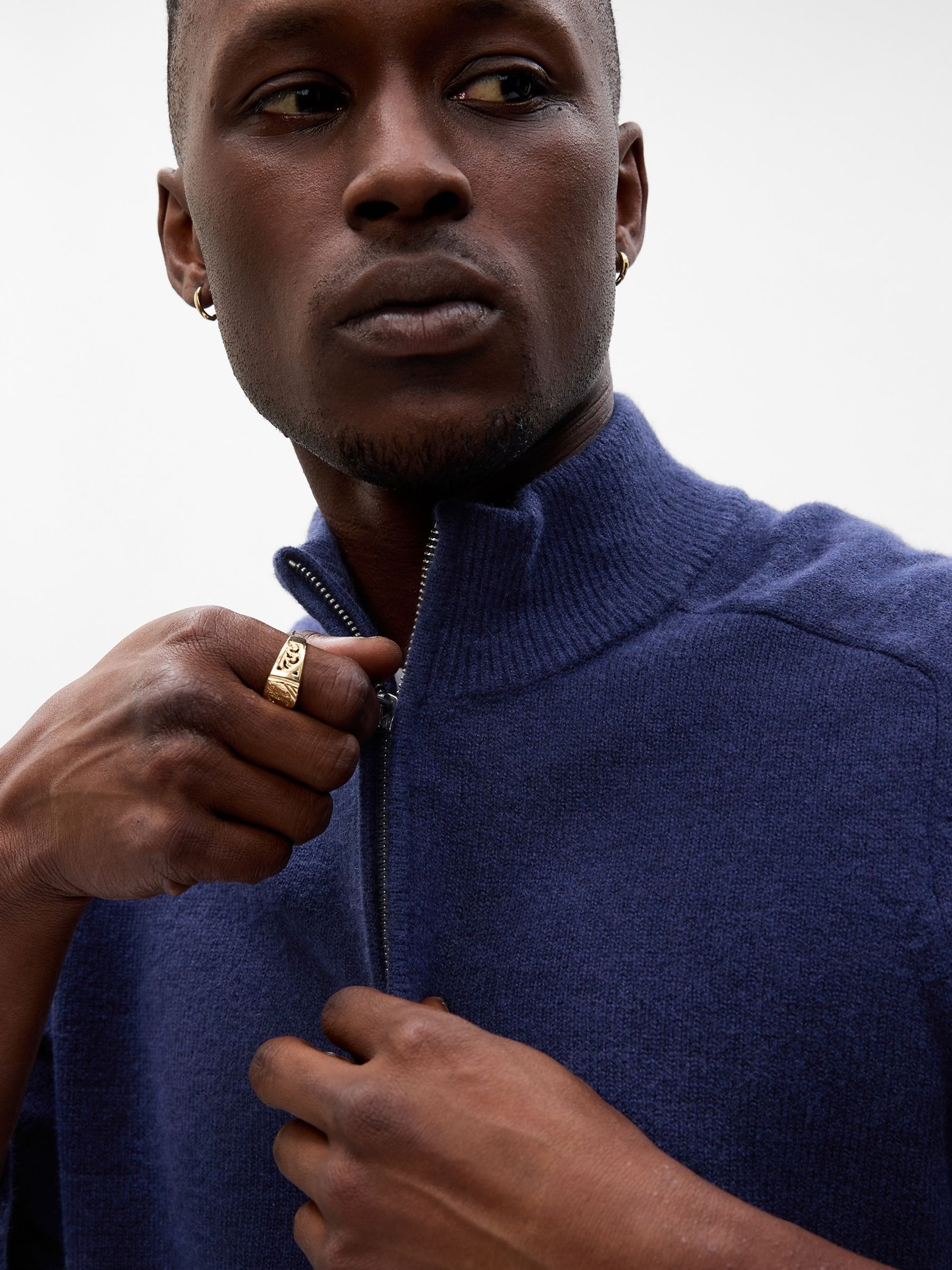 Half zip knit jumper clearance
