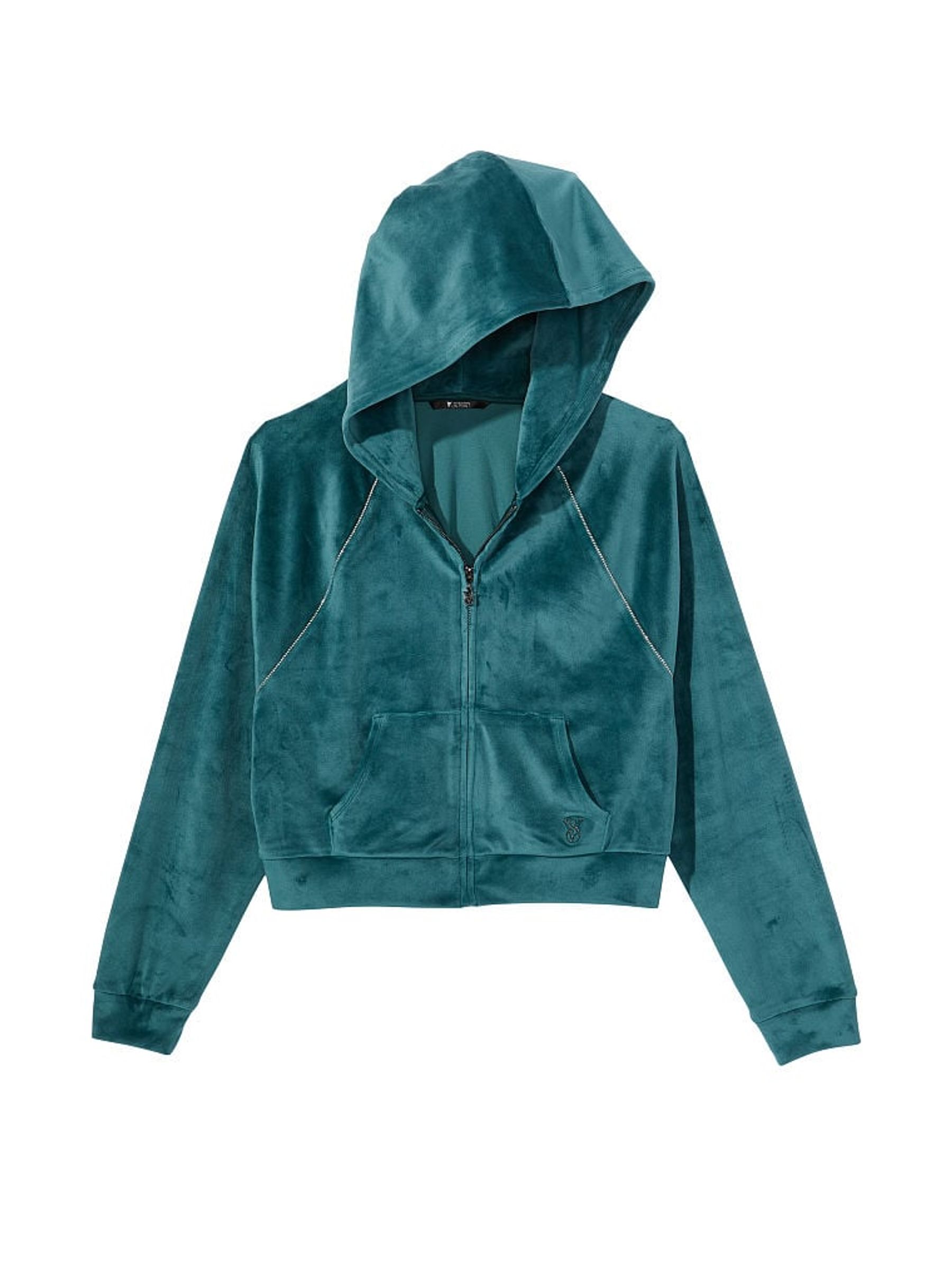 Buy Victoria s Secret Ivy Green Velour Lounge Zip Up Hoodie from the Victoria s Secret UK online shop
