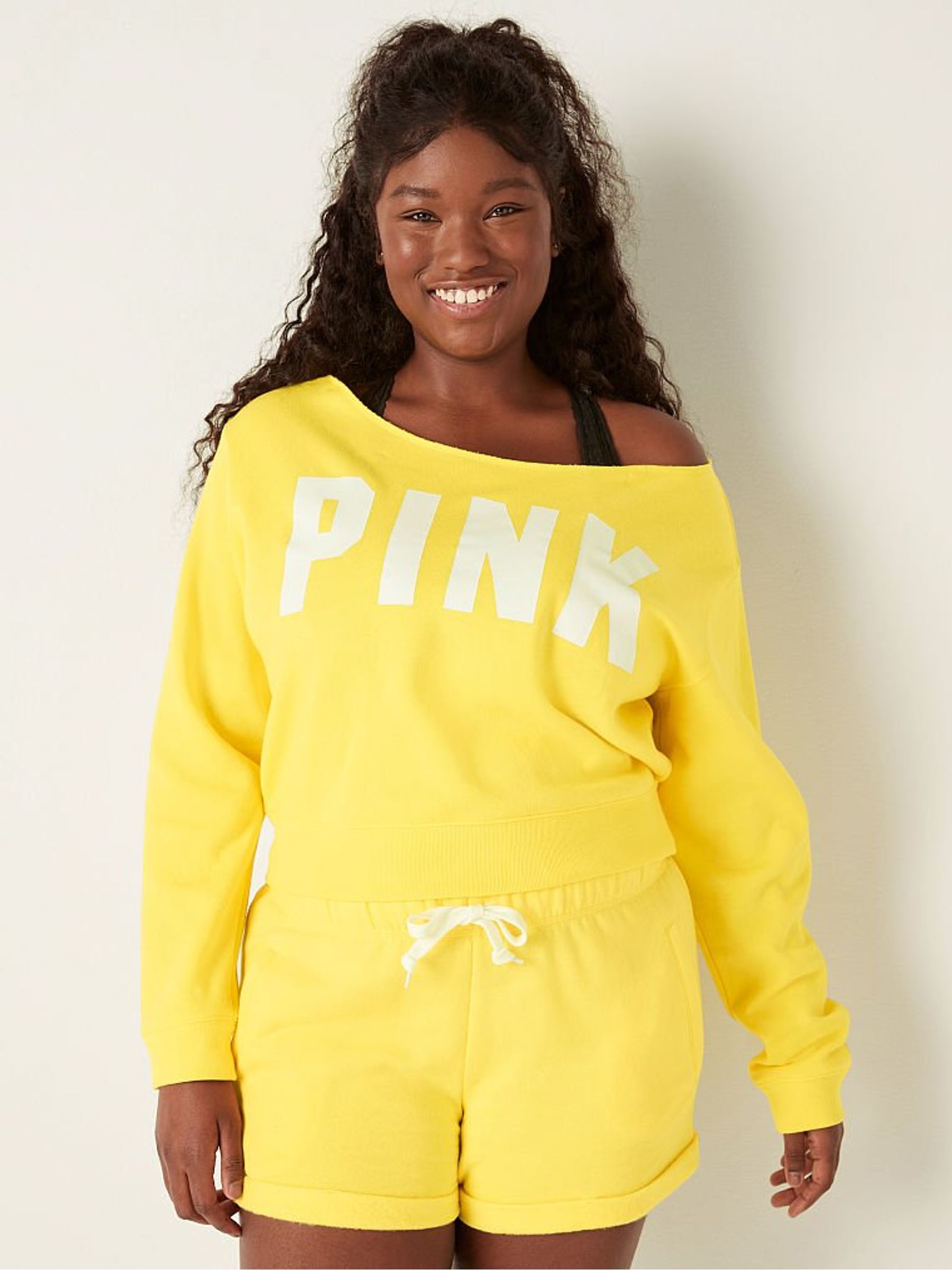 Banarama Logo Everyday Lounge Off The Shoulder Sweatshirt