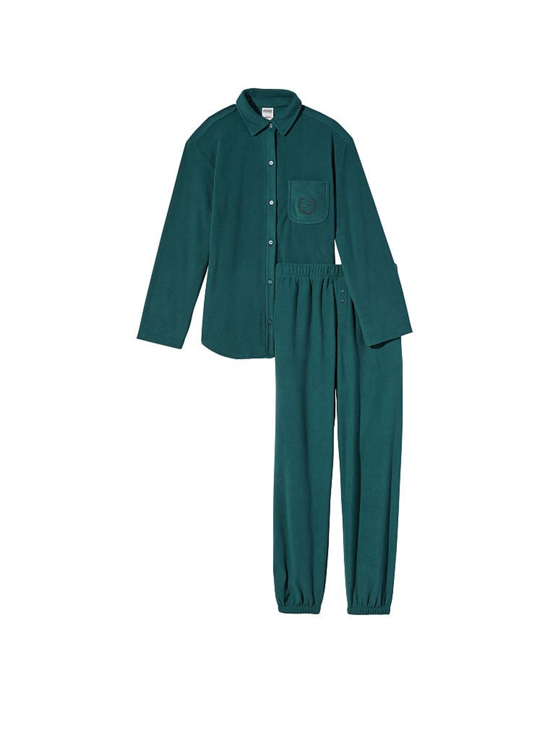 Buy Victoria s Secret Black Ivy Green Long Sleeve Polar Fleece Jogger Set from the Victoria s Secret UK online shop