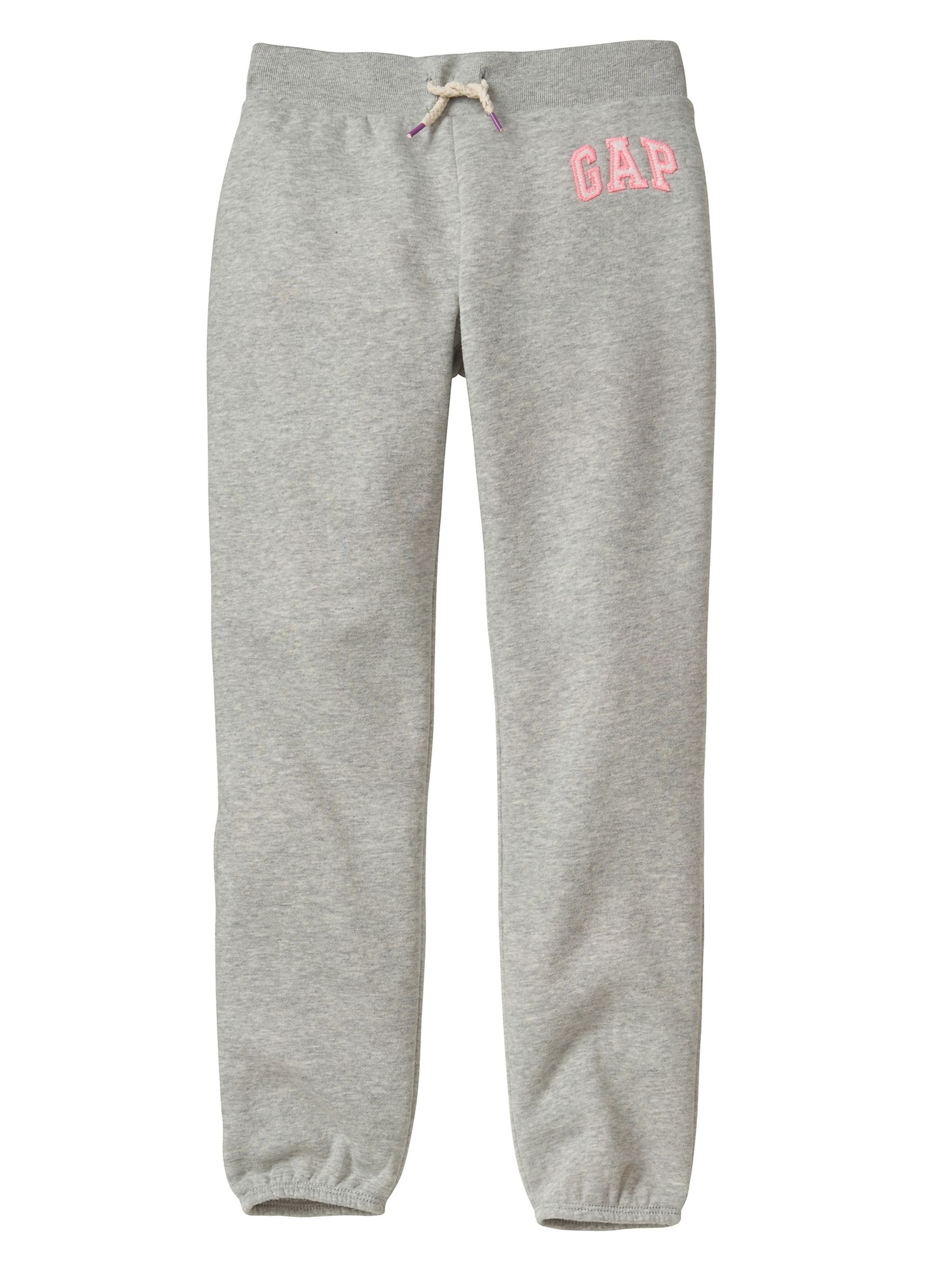 Grey Print Logo Fleece Joggers