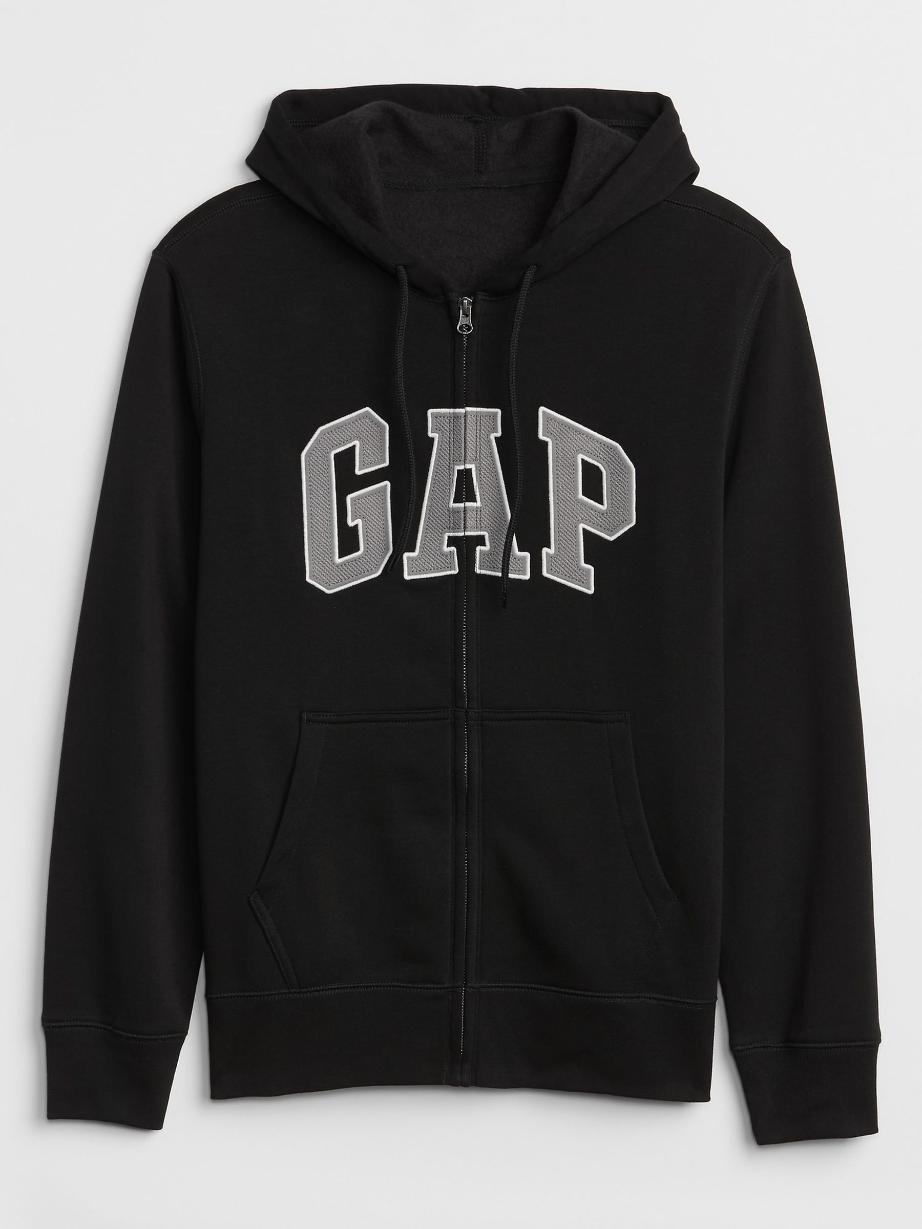 Buy Black Logo Zip Hoodie from the Gap online shop