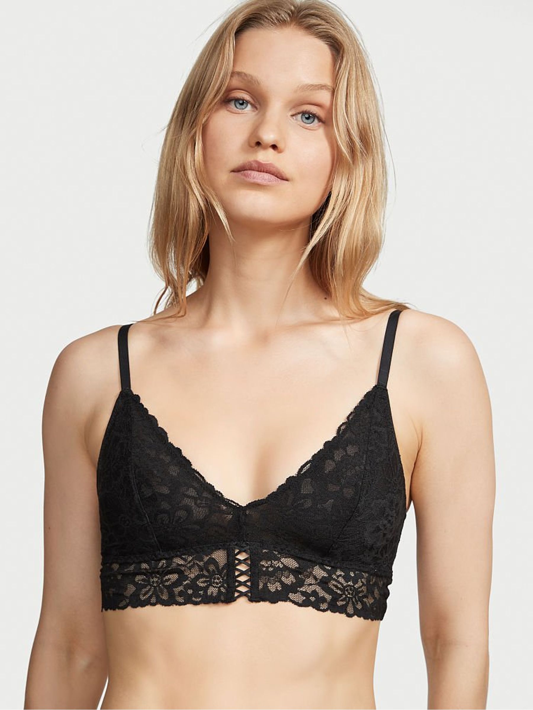 Black Lace Unlined Bralette Victoria s Secret UK