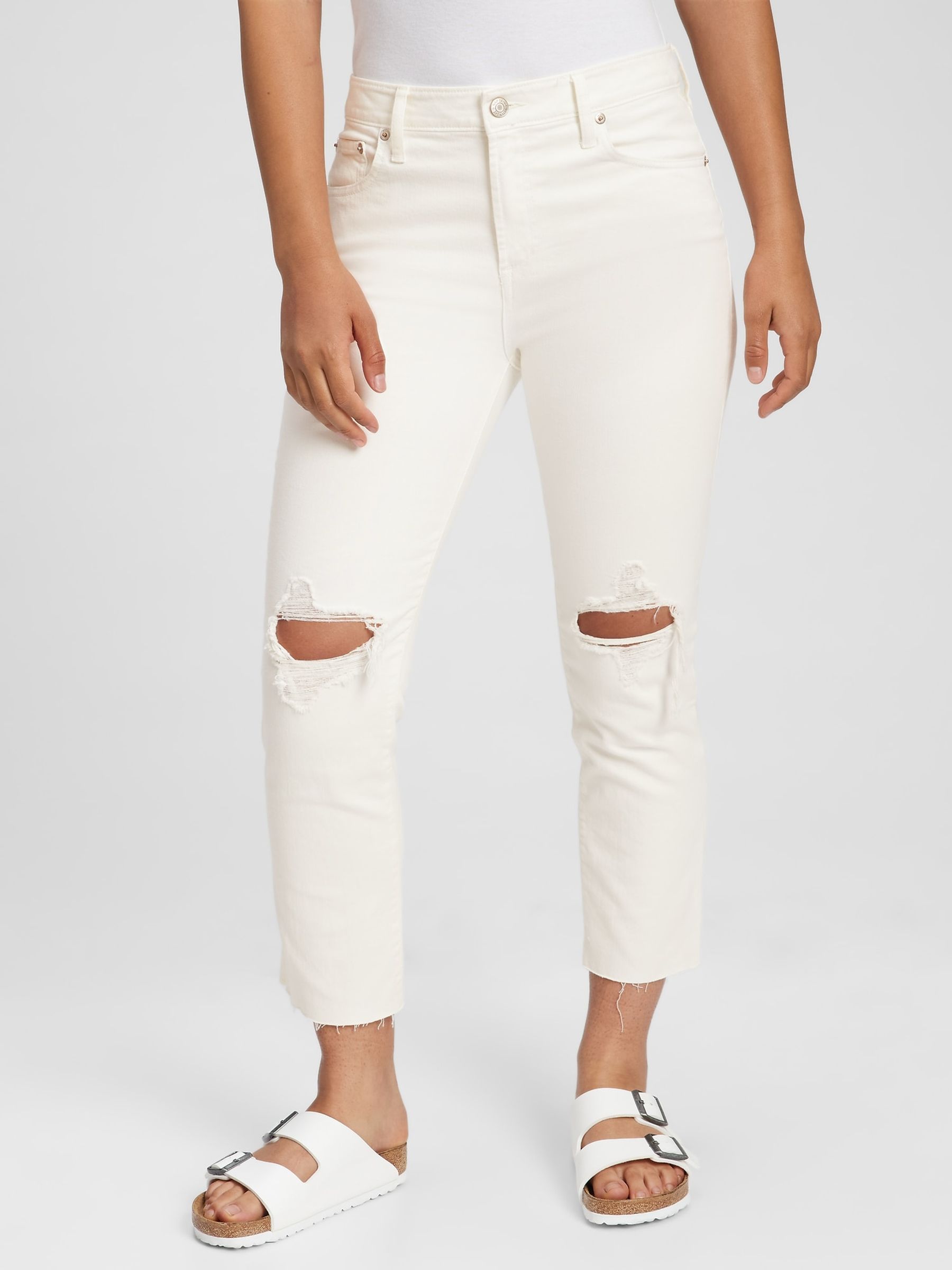 Mid Rise Destructed Universal Slim Boyfriend Jeans Gap