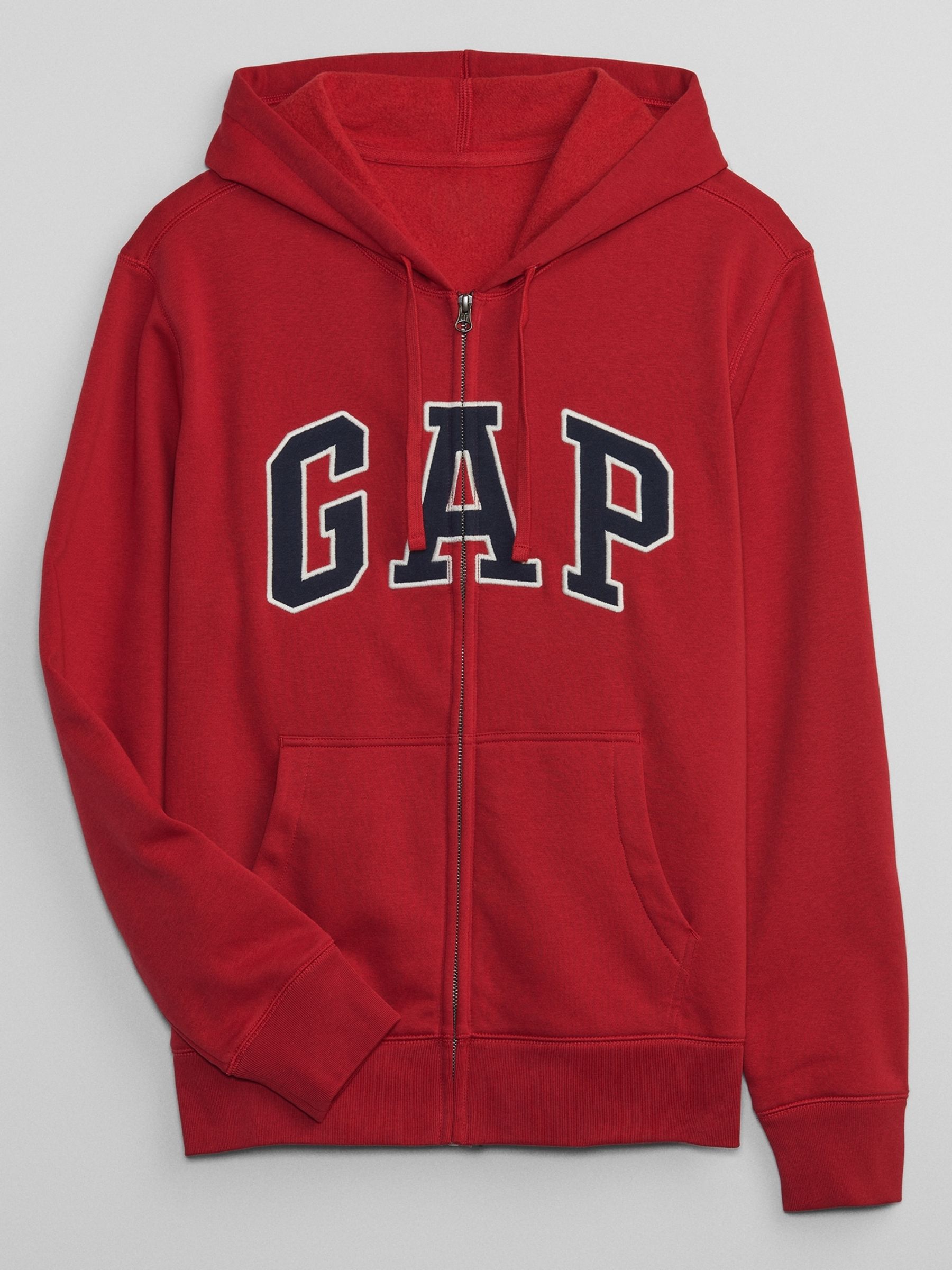 Buy Red Logo Zip Up Hoodie from the Gap online shop