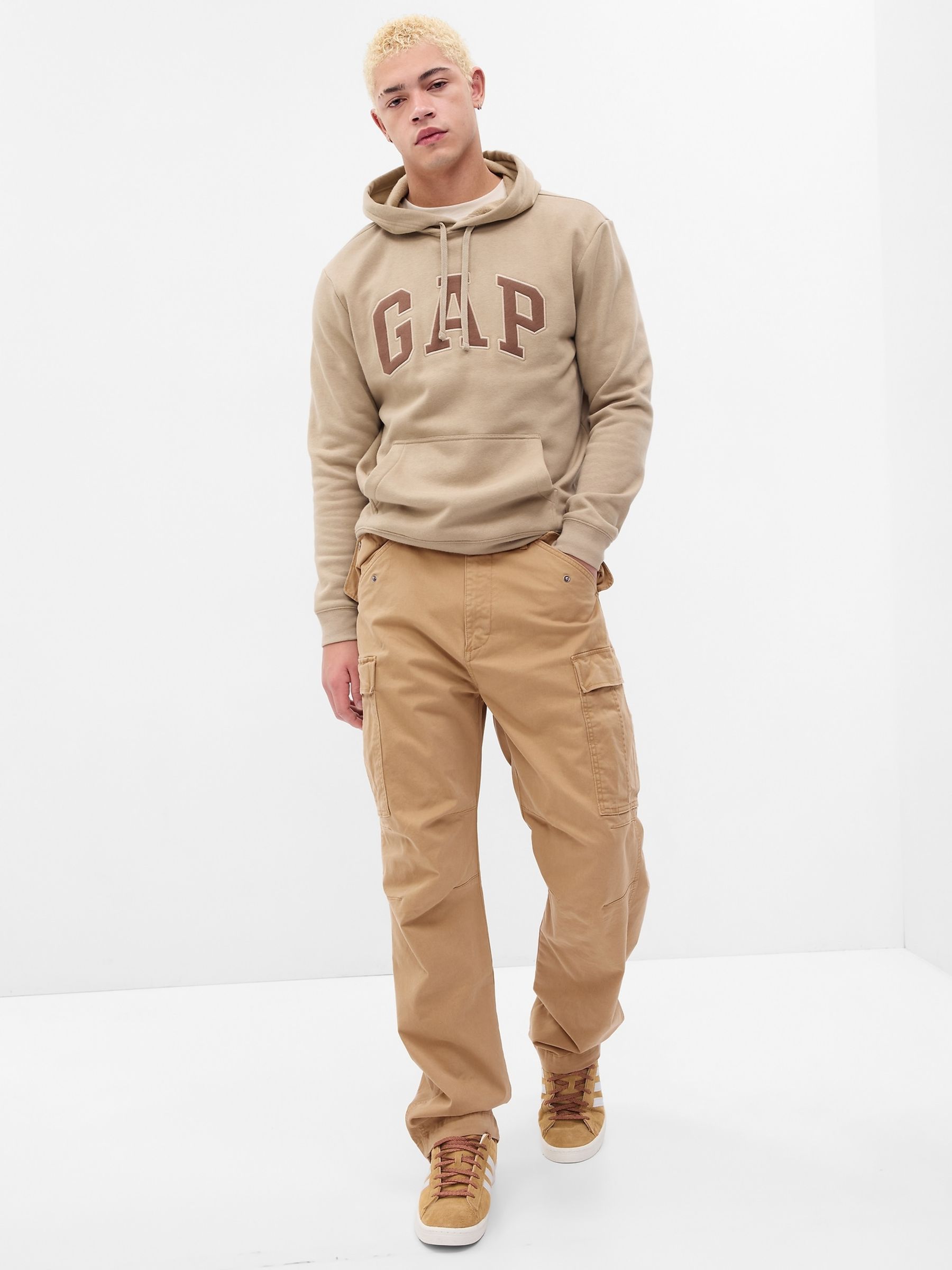 Buy Beige Relaxed Utility Cargo Trousers from the Gap online shop