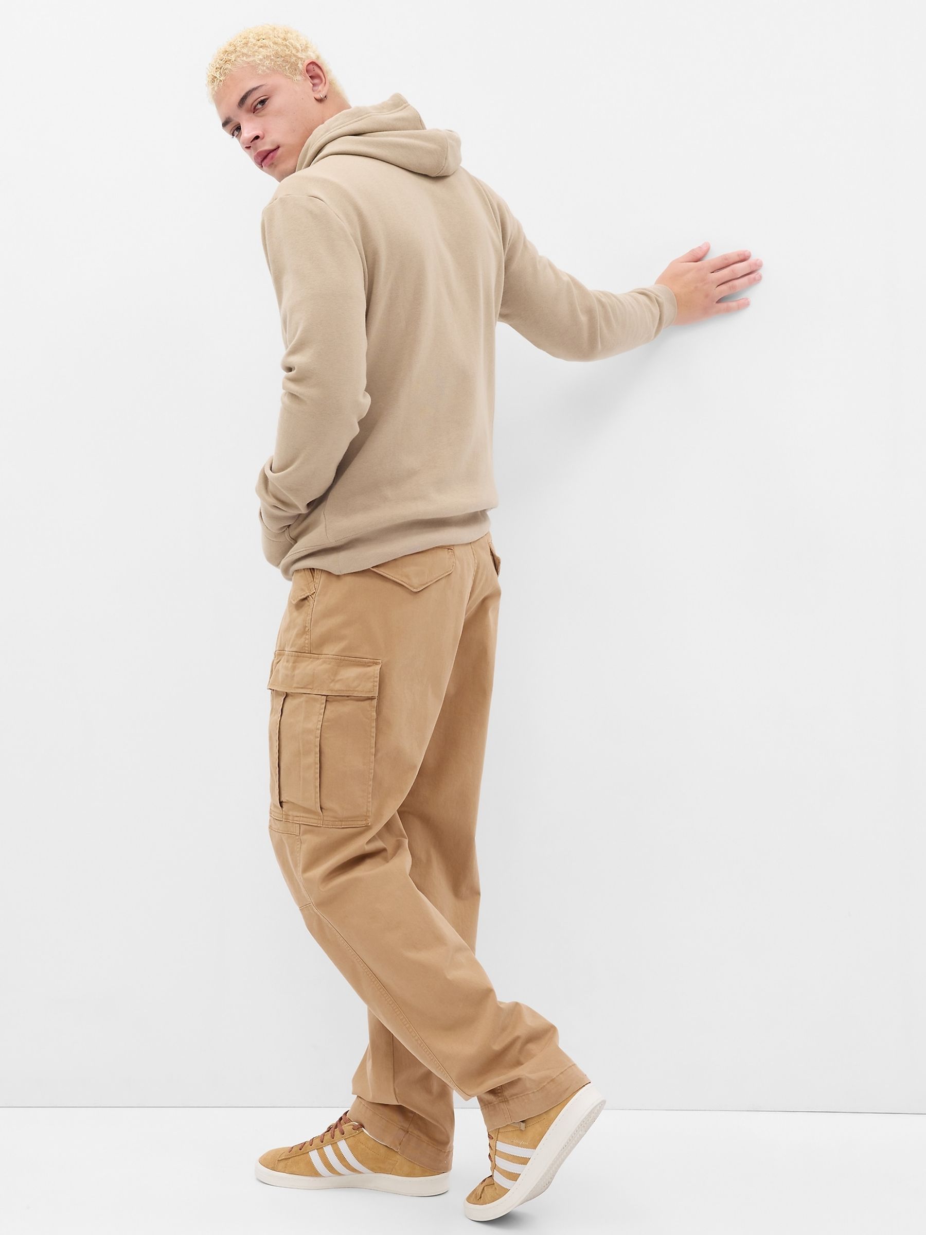 Buy Beige Relaxed Utility Cargo Trousers from the Gap online shop