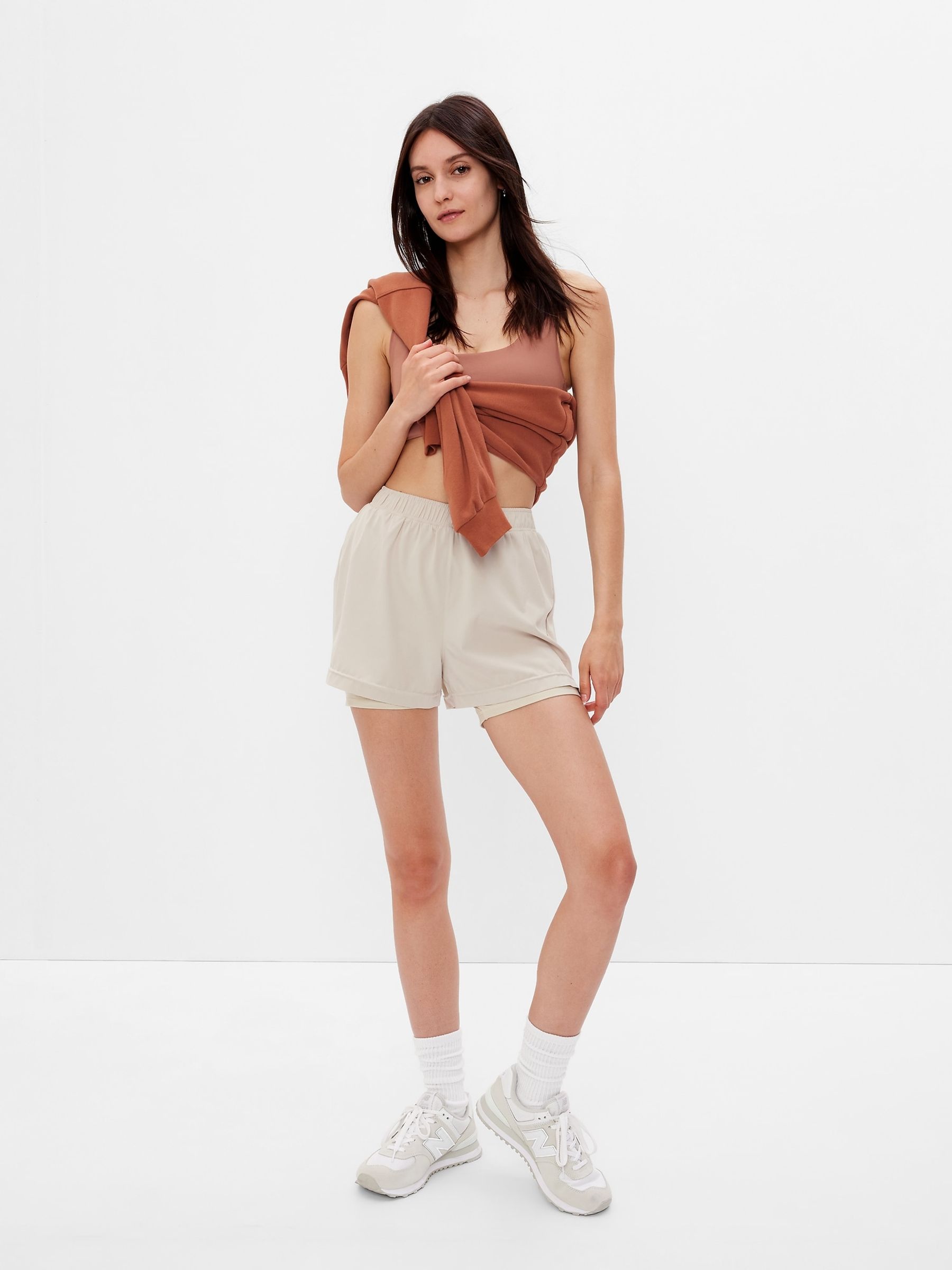 Layered running shorts discount