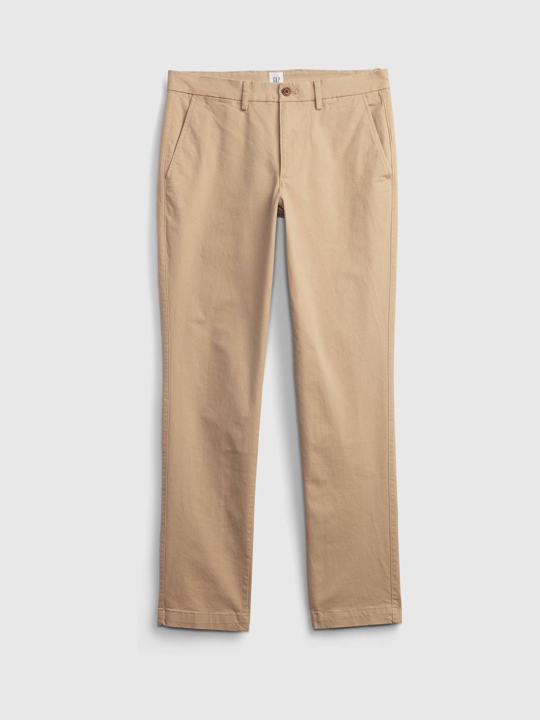 Buy Beige Slim Fit Stretch Essential Chino Trousers from the Gap online shop