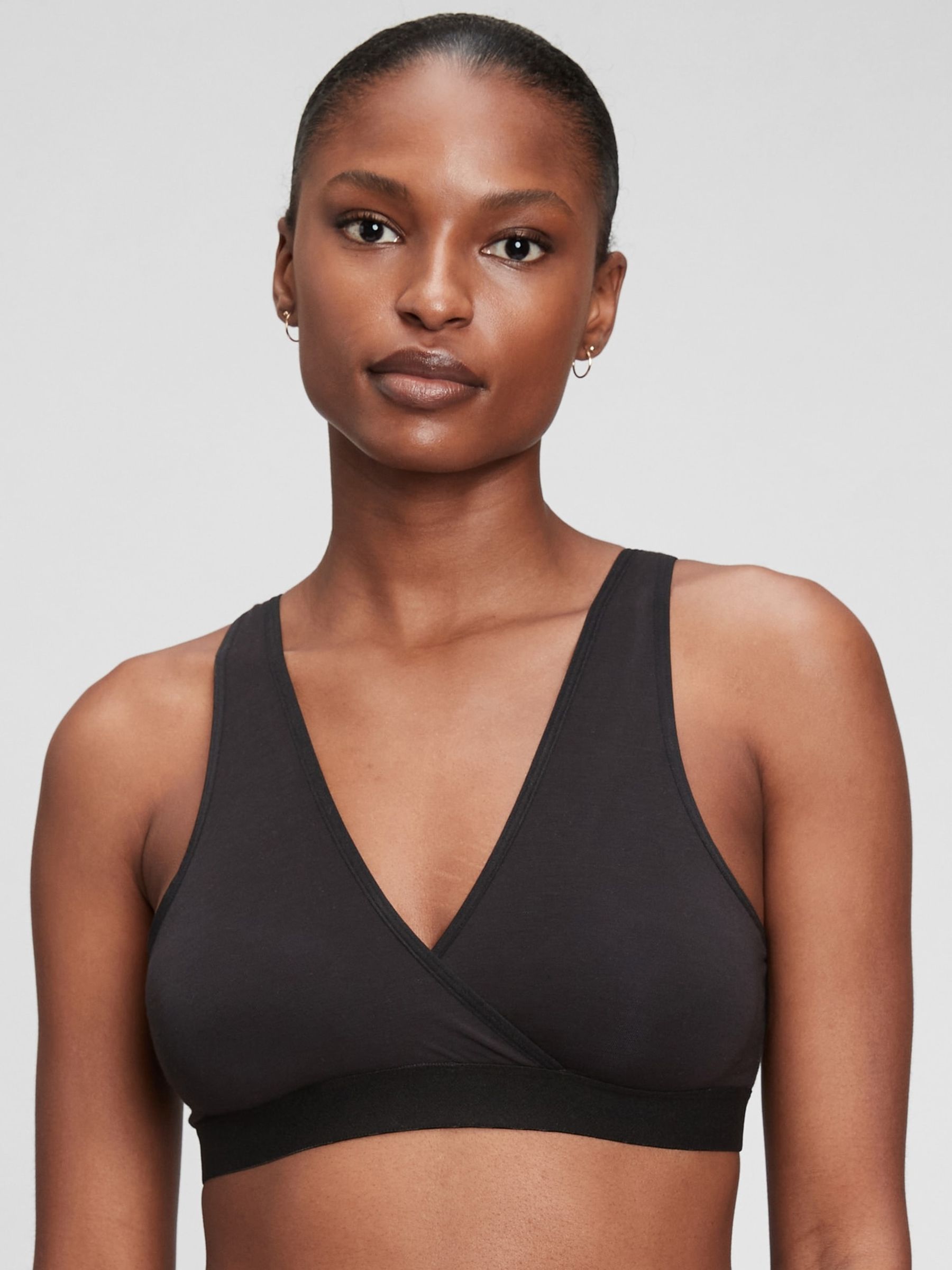 Black Maternity Nursing Lounge Bralette