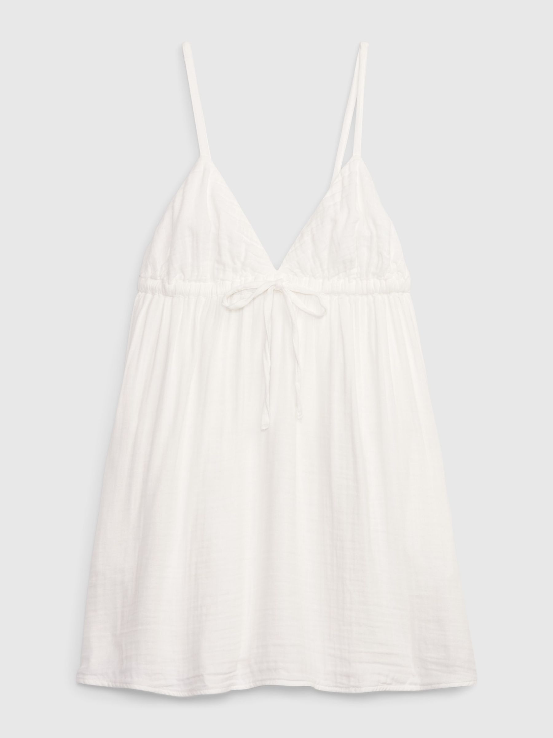 White Boho Strappy Mini Dress Gap