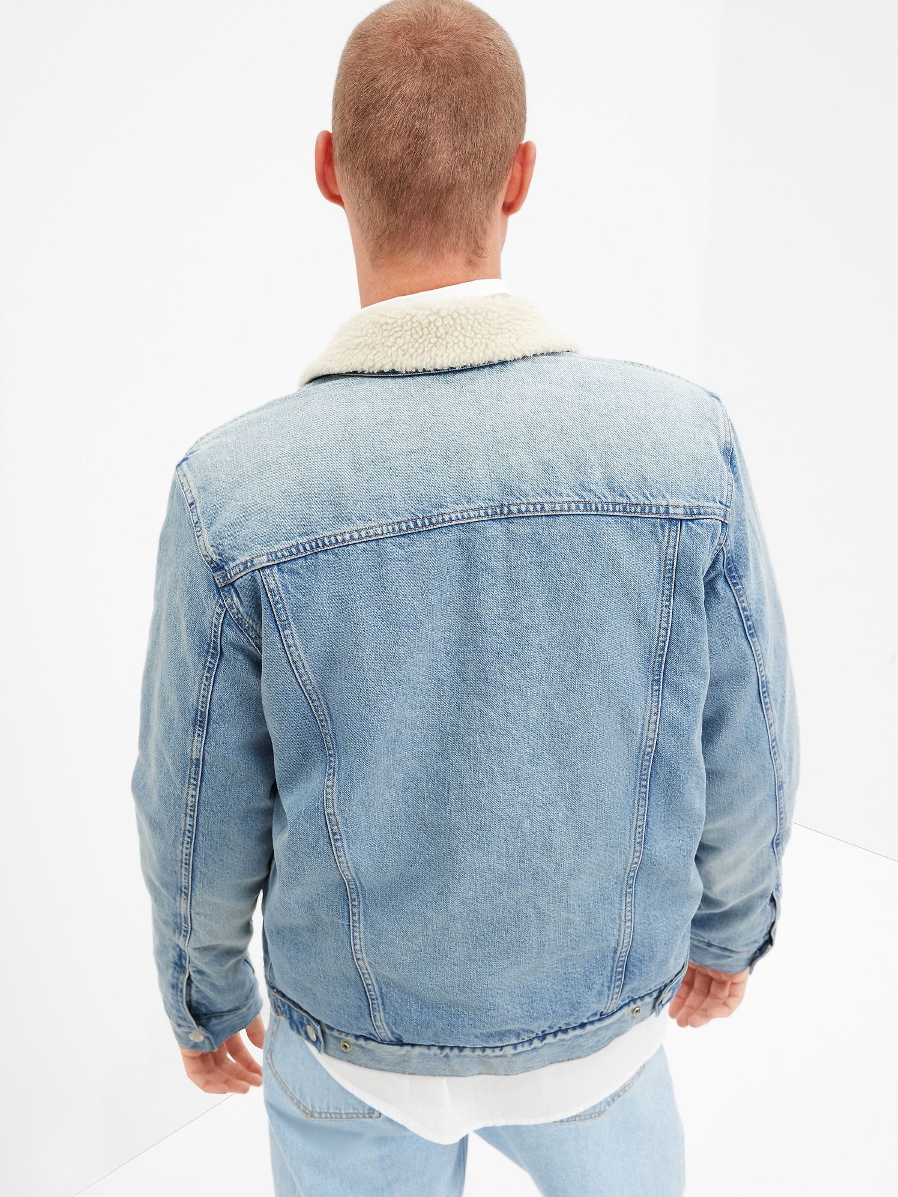 Buy Sherpa Icon Denim Jacket from the Gap online shop