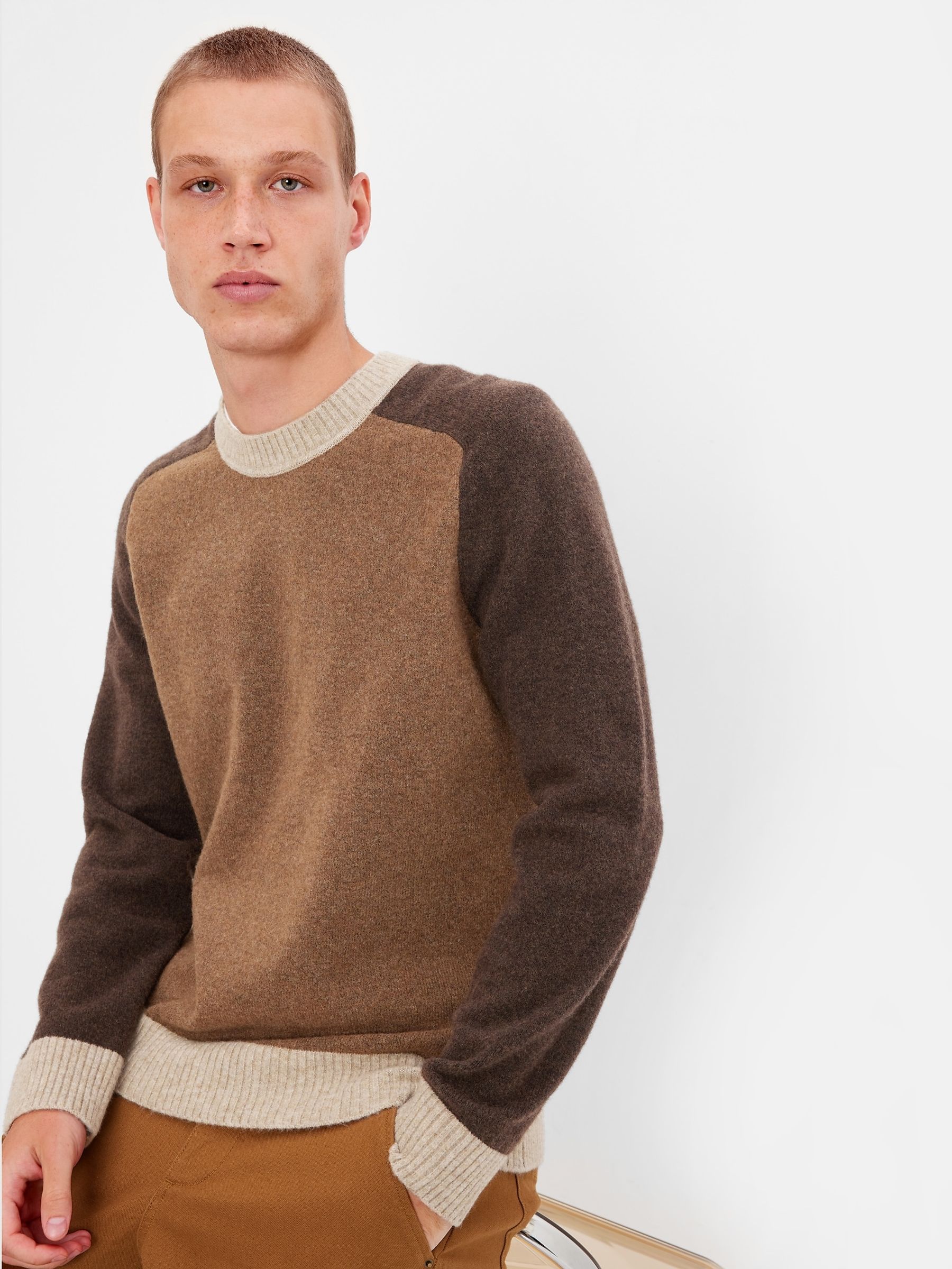 Brown Crew Neck Jumper