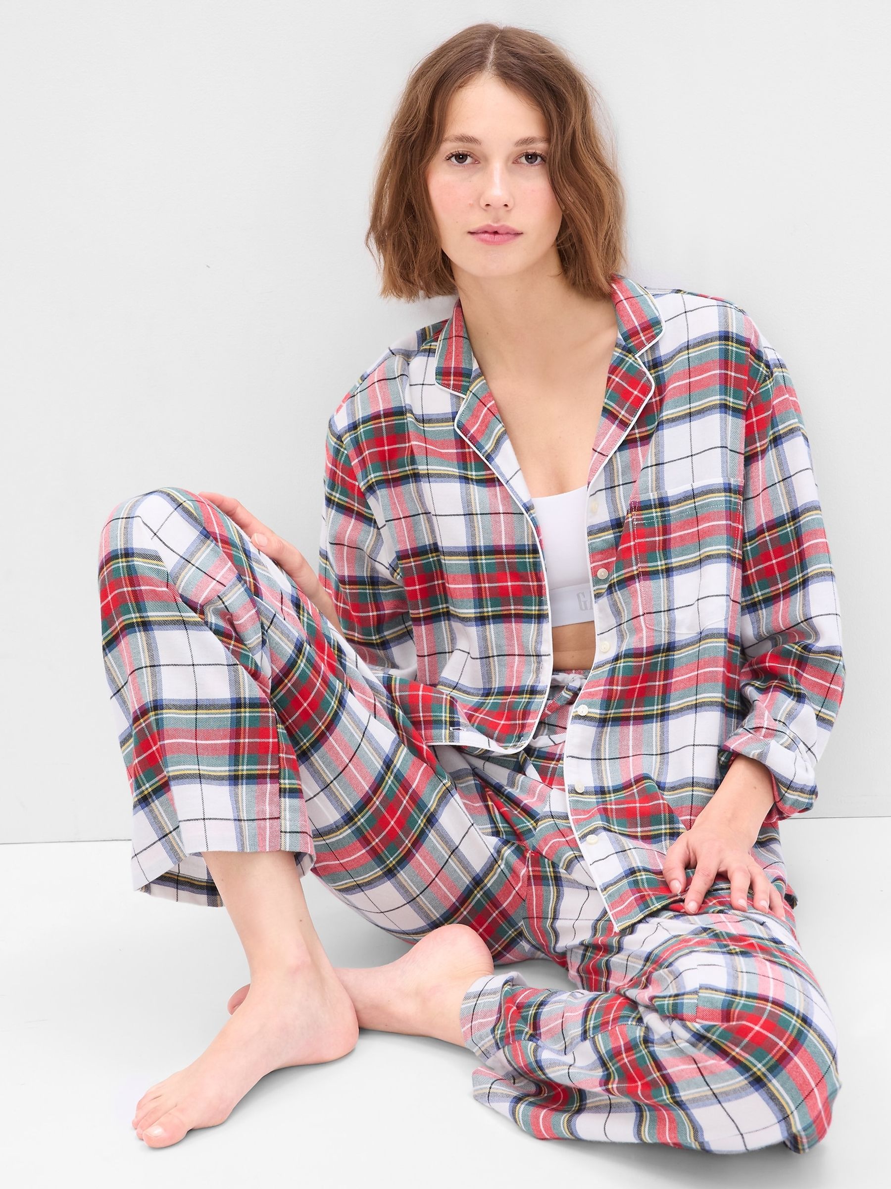 Flannel sleepwear top