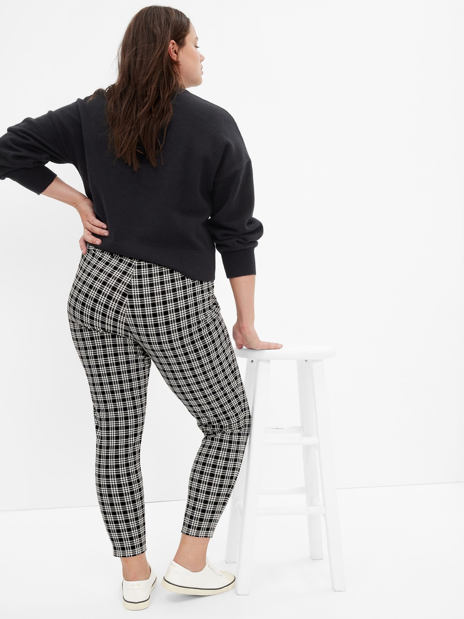 Buy Mid Rise Plaid Leggings from the Gap online shop