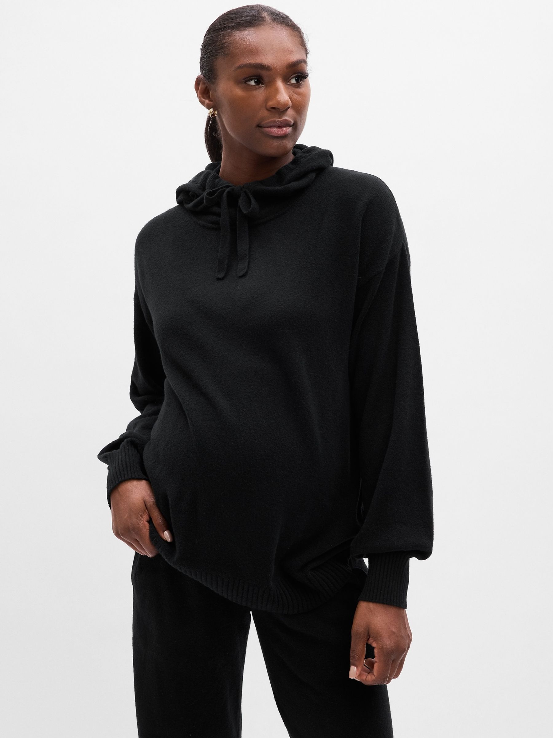 Black Maternity Cash Soft Hoodie