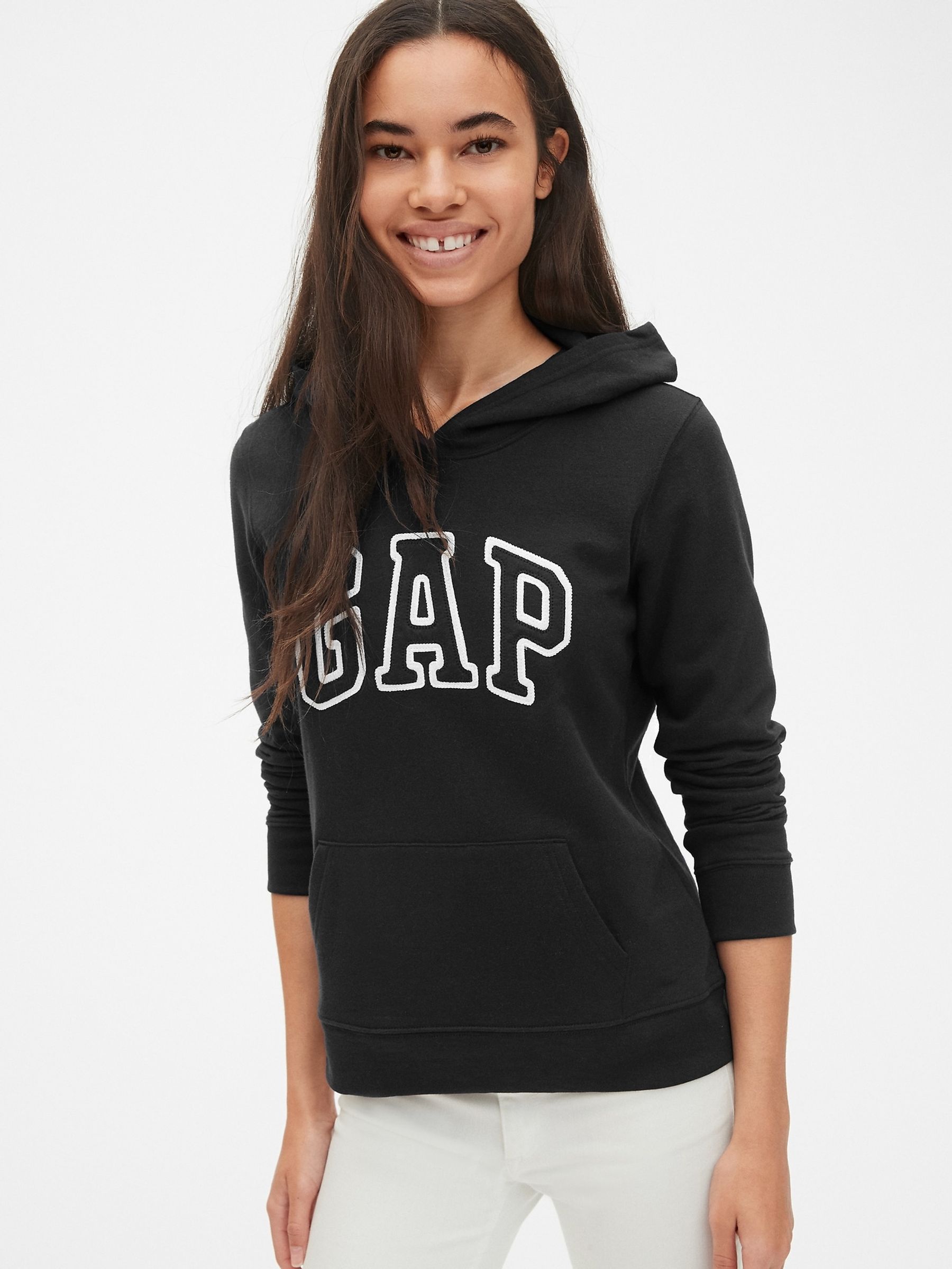 All black gap hoodie deals