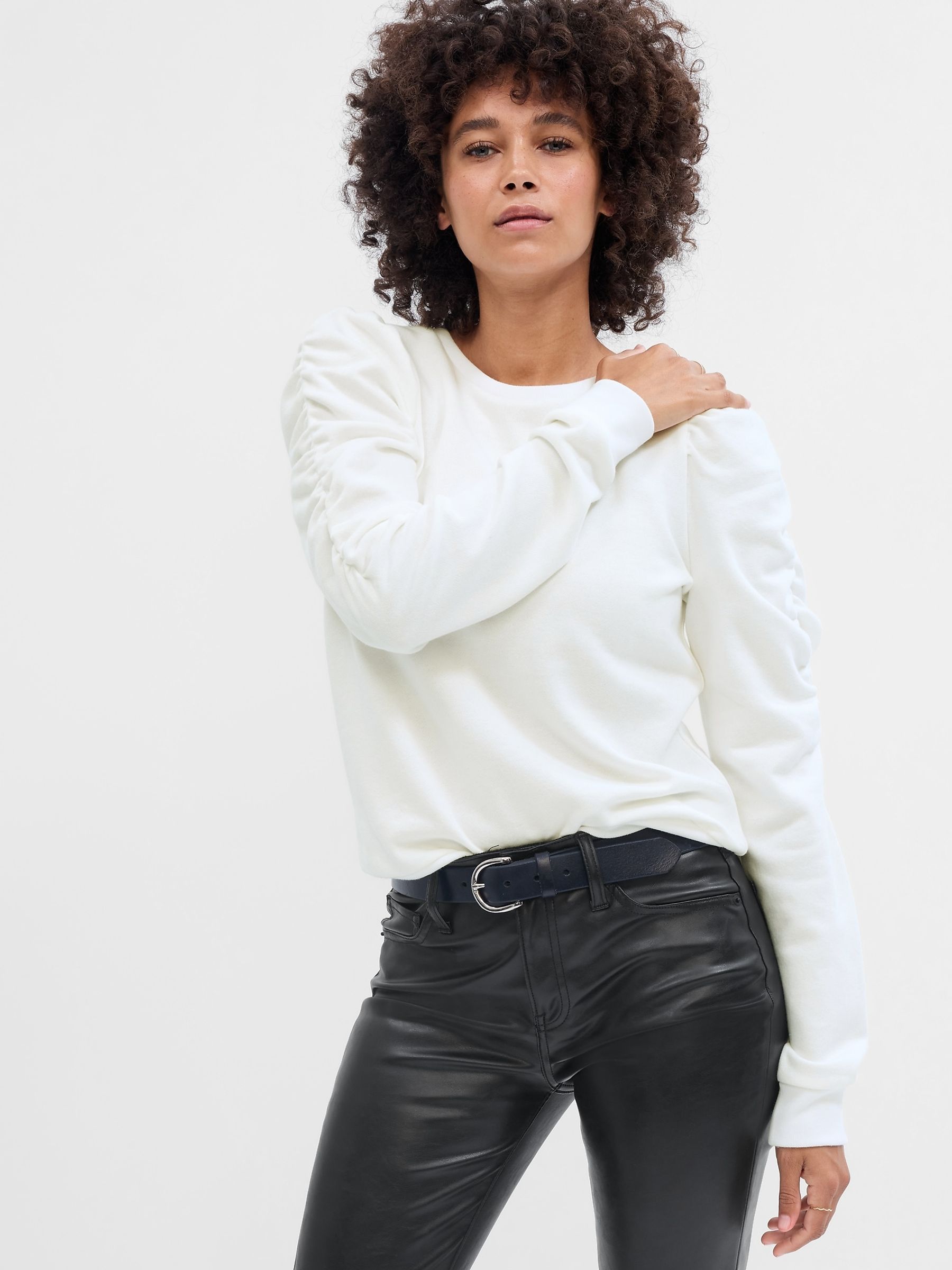 Gap puff sleeve sweatshirt outlet