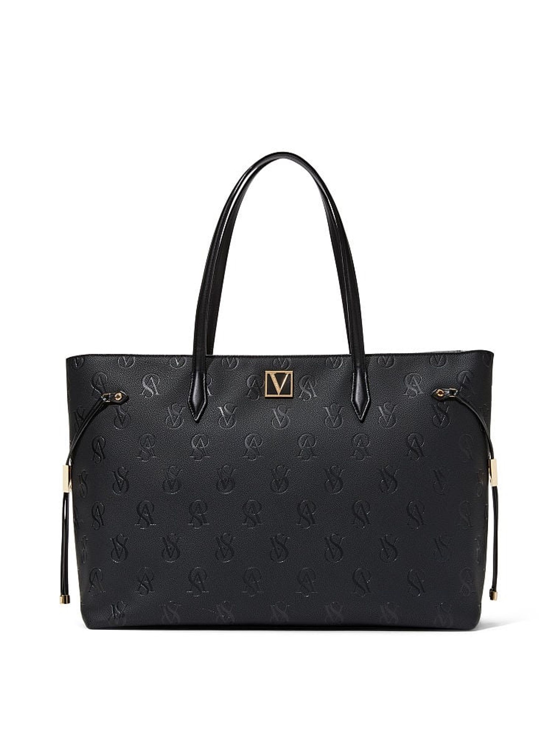 Buy Victoria s Secret Black Embossed Monogram Tote Bag from the Victoria s Secret UK online shop