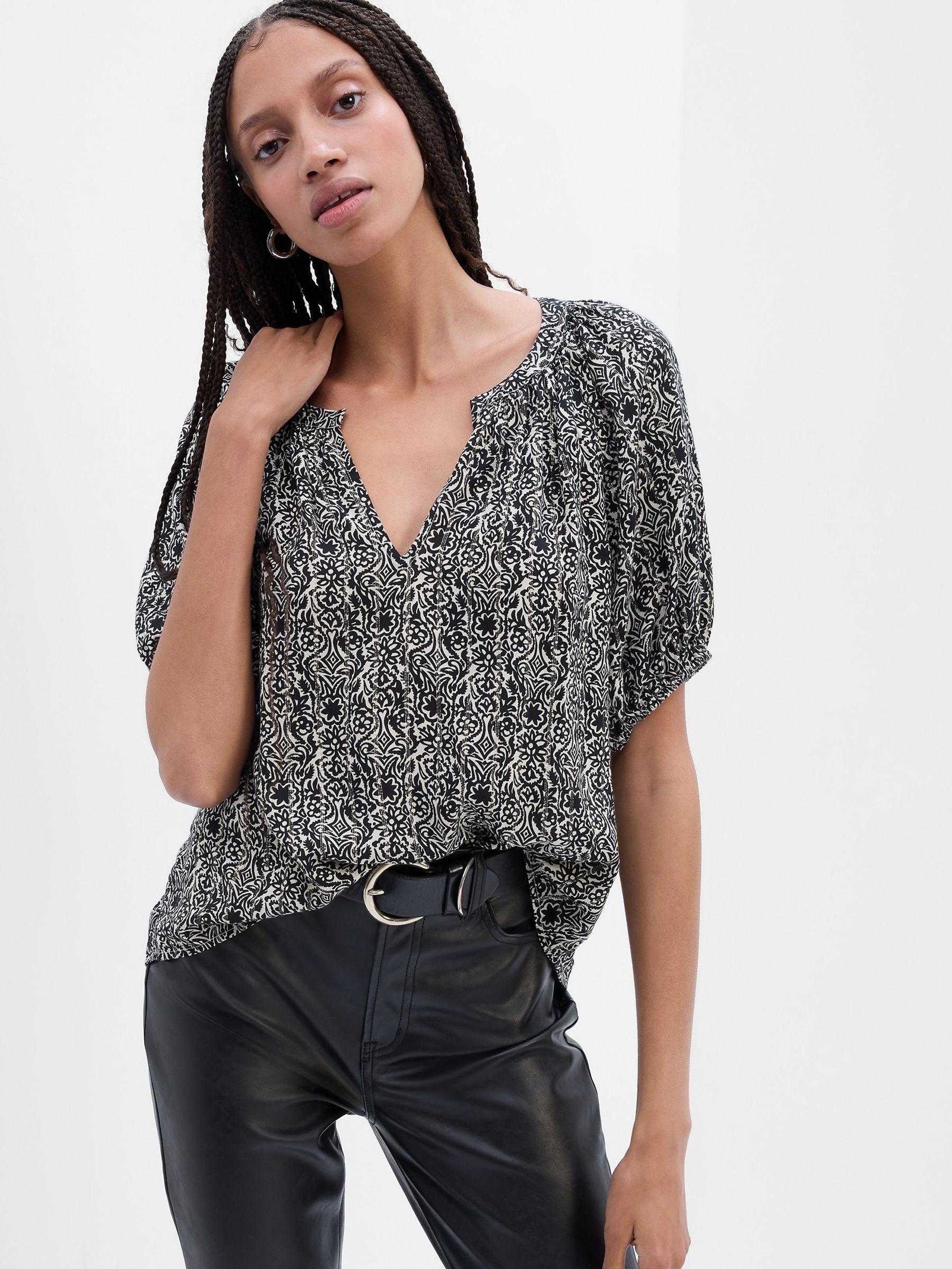 Puff sleeve top online best sale